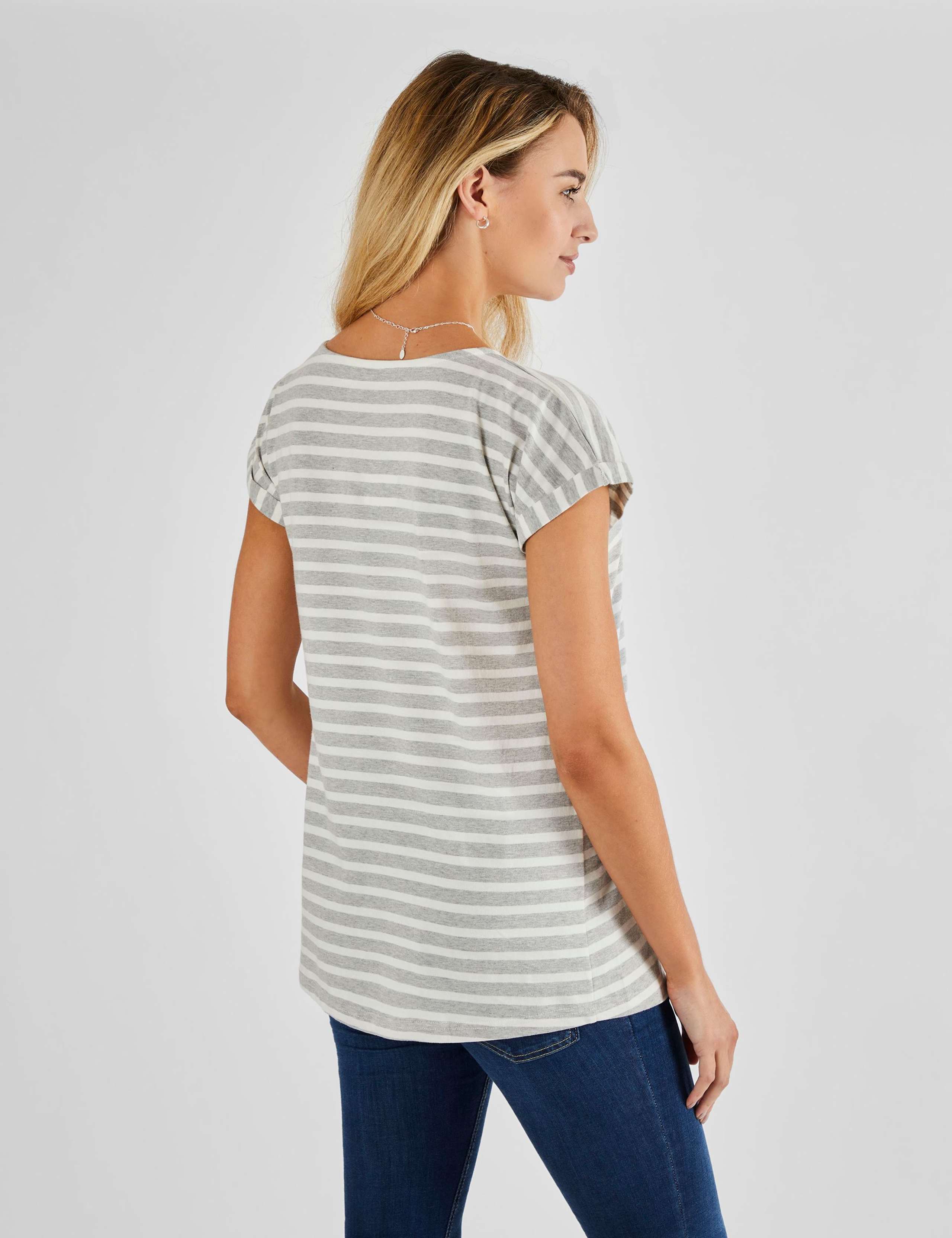 Maternity Pure Cotton Striped T-Shirt 3 of 4