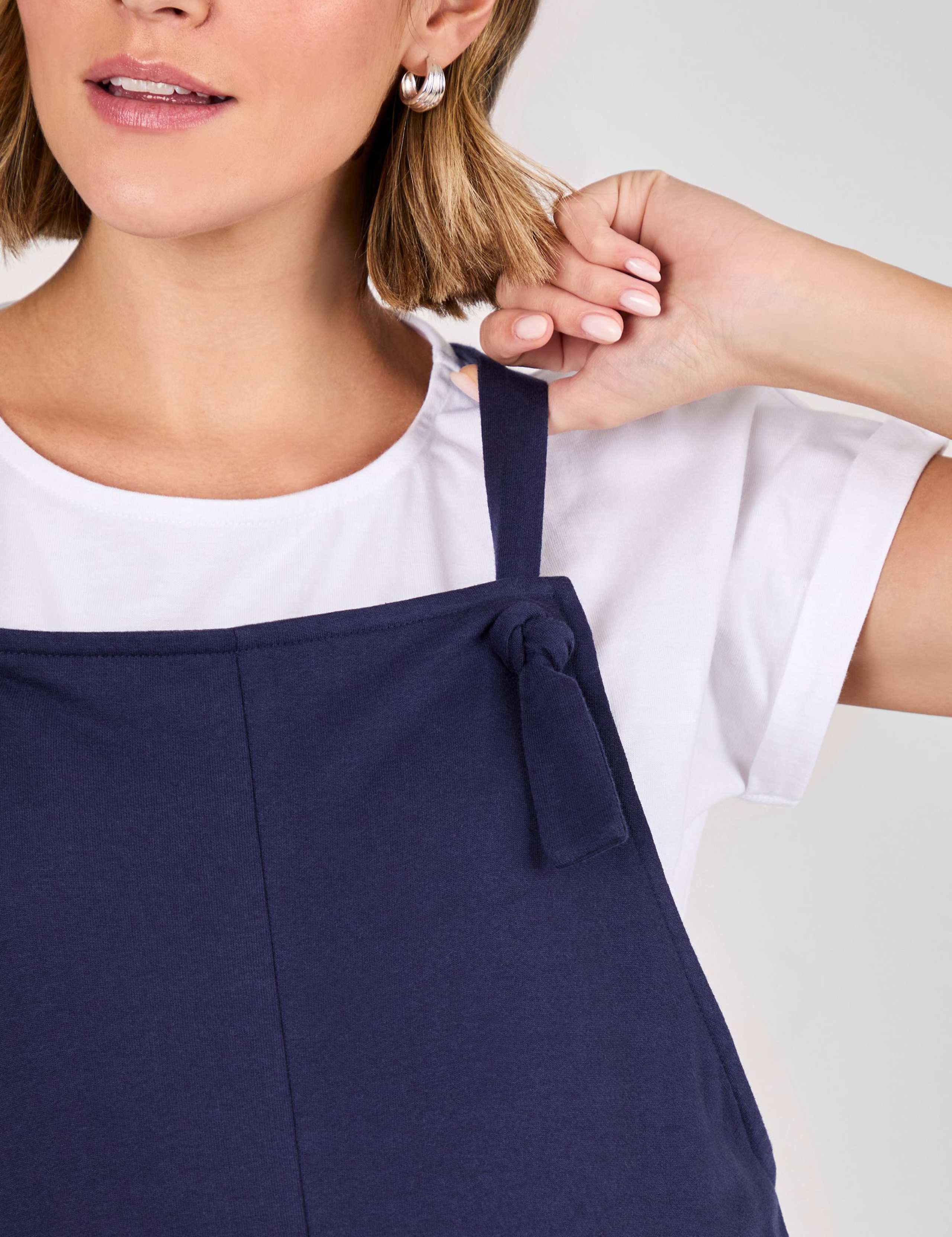 Maternity Pure Cotton Jersey Dungarees 4 of 4