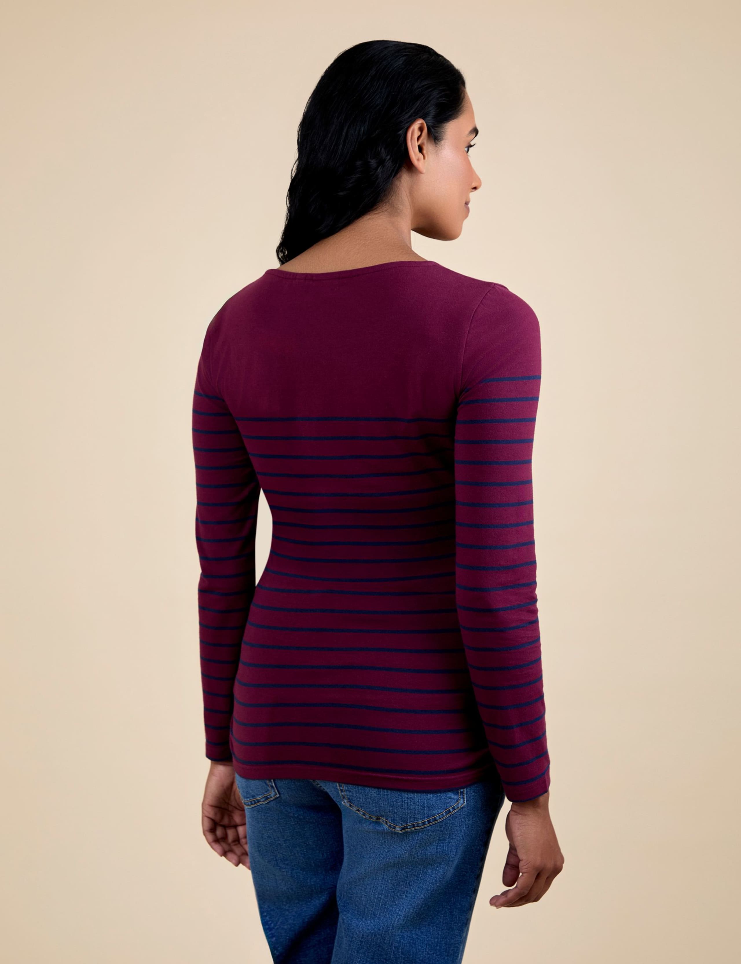 Maternity Cotton Rich Striped Nursing Top 4 of 5