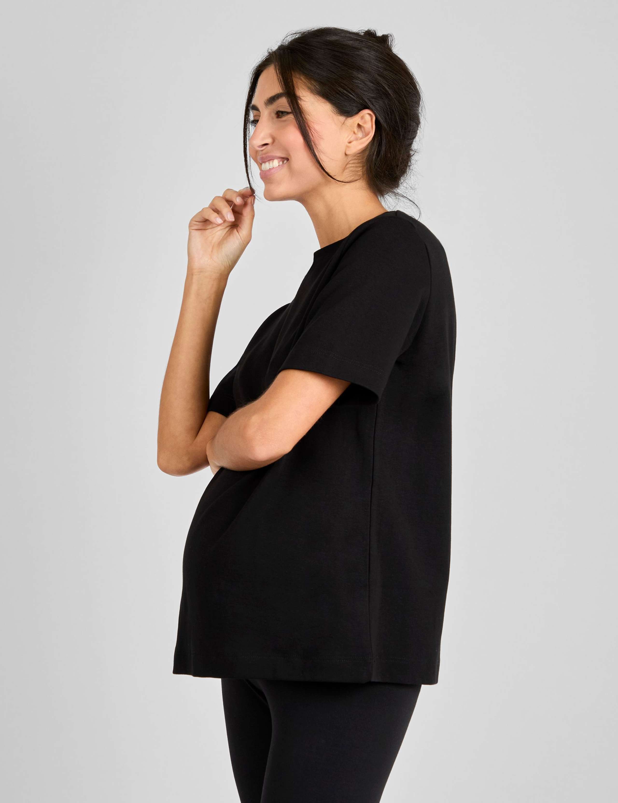 Maternity Pure Cotton Oversized T-Shirt 2 of 4