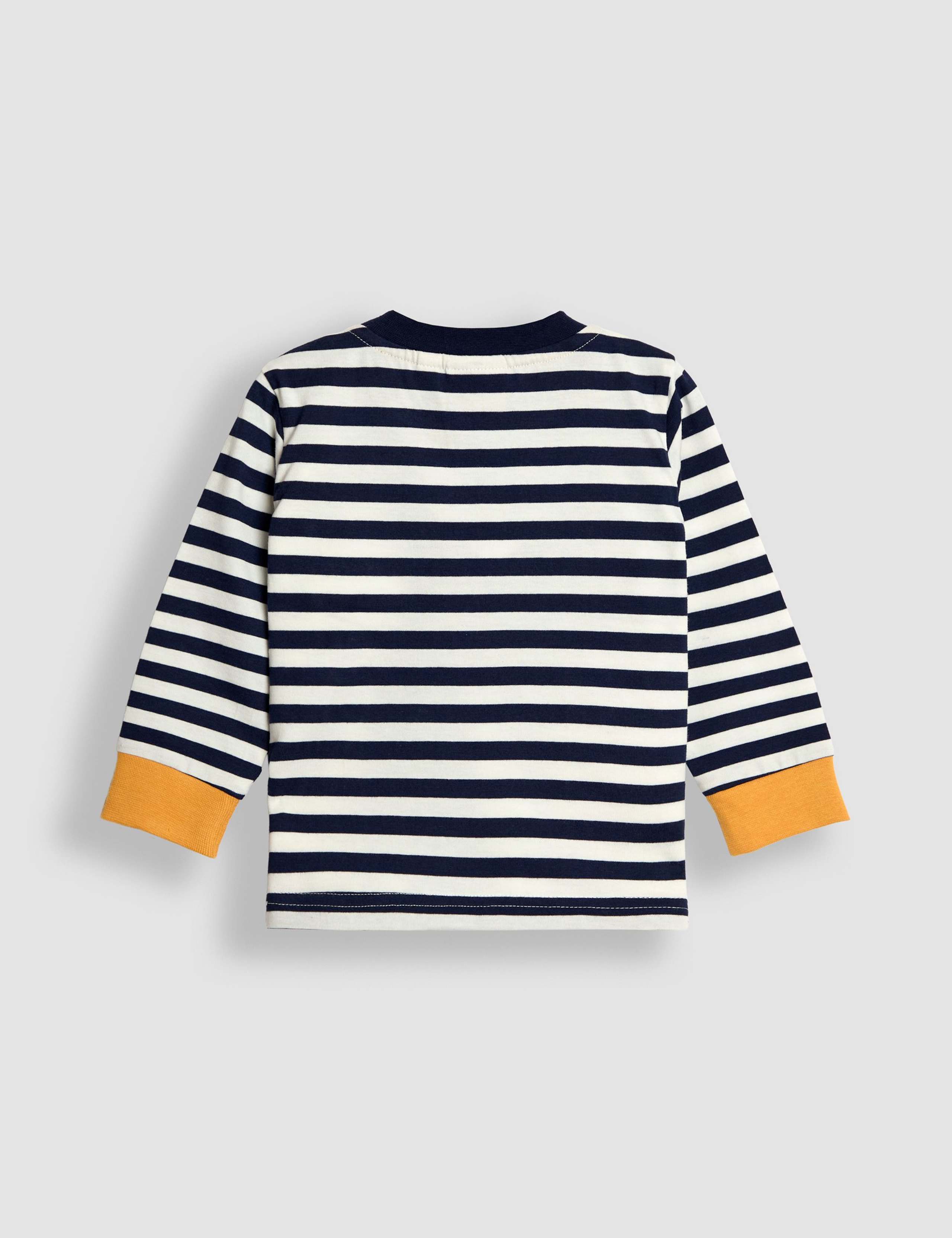 Pure Cotton Striped Giraffe Applique Top (0-7 Yrs) 2 of 3