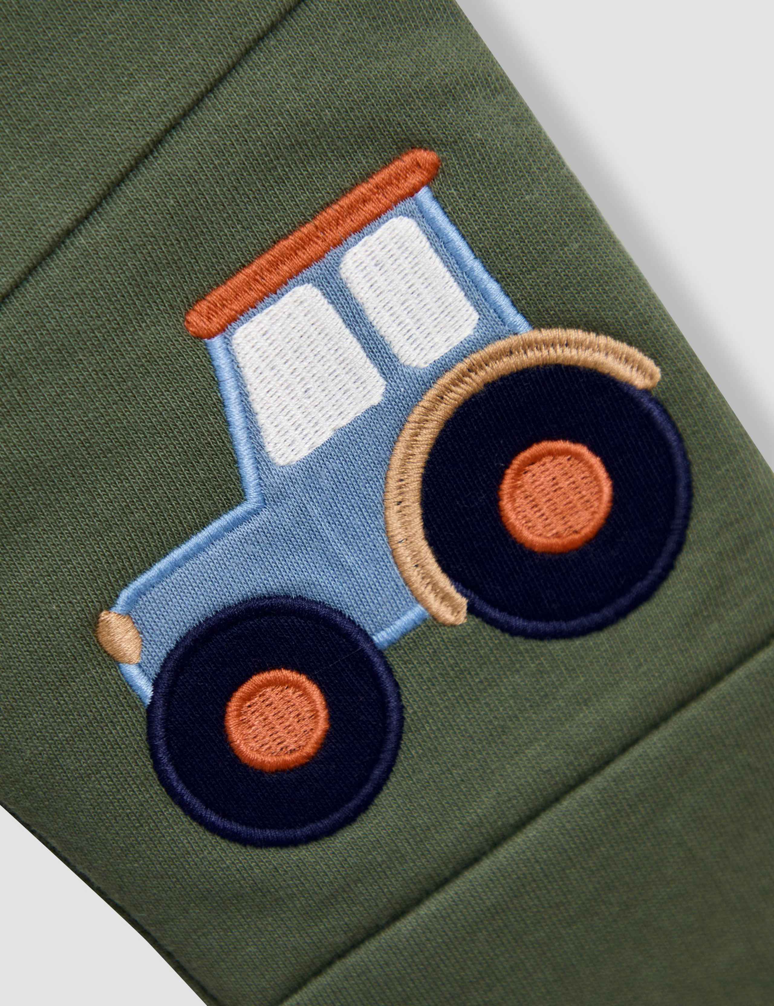 2 Pack Cotton-Rich Tractor Applique Joggers (6 Mths-7 Yrs) 6 of 6