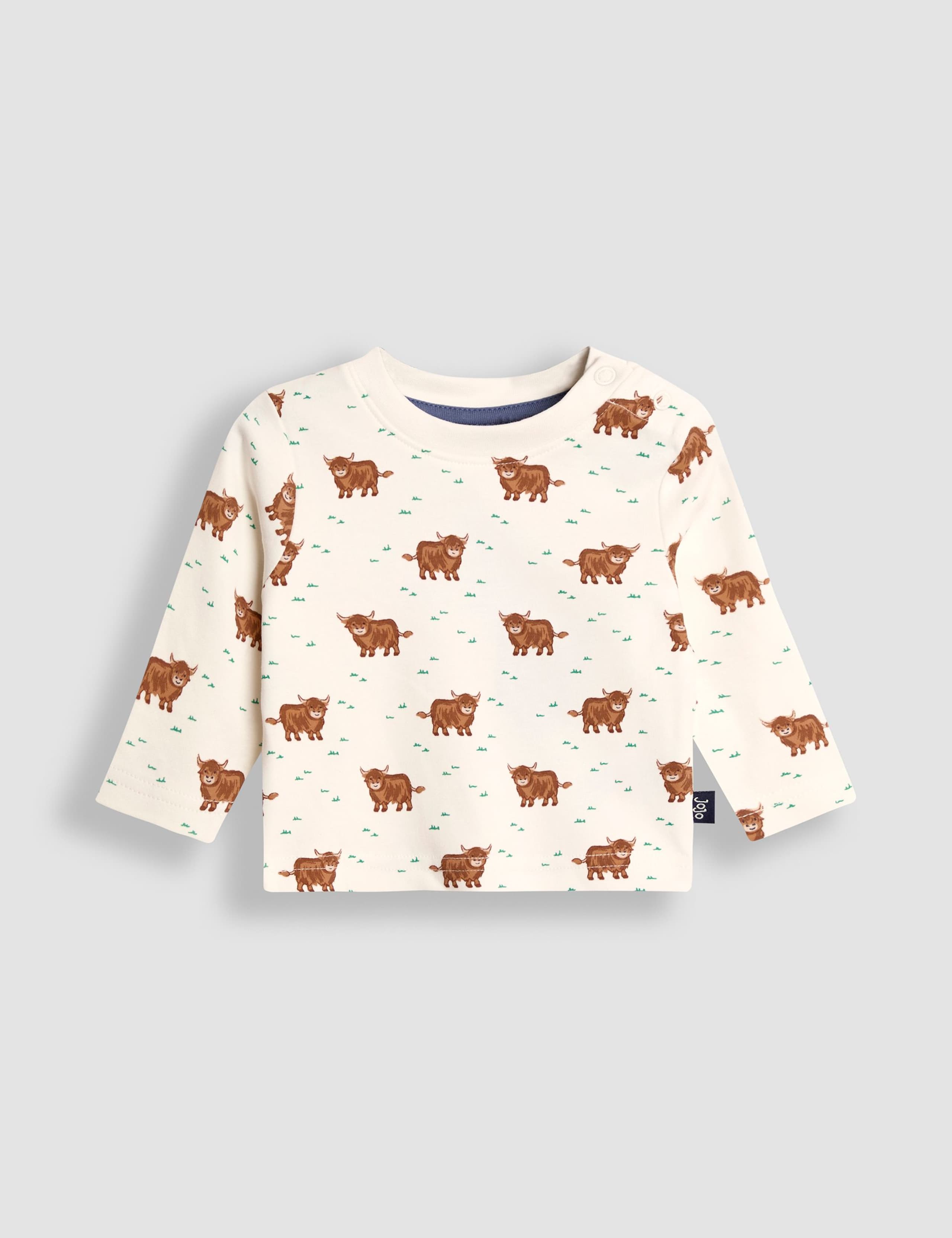 2pc Pure Cotton Highland Cow Dungaree Outfit (0-24 Mths) 5 of 6