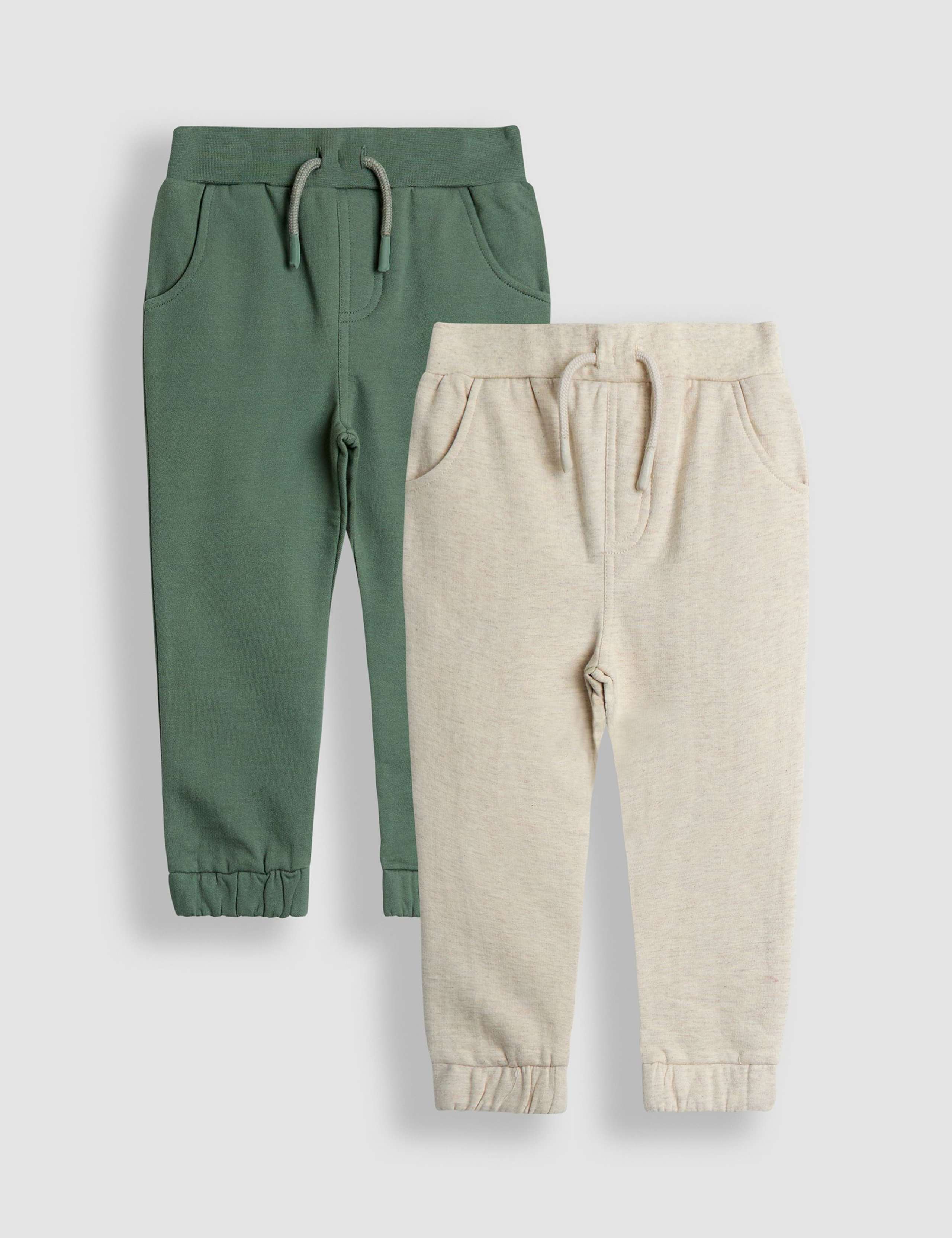 2 Pack Cotton-Rich Relaxed Joggers (0-9 Yrs) 1 of 5