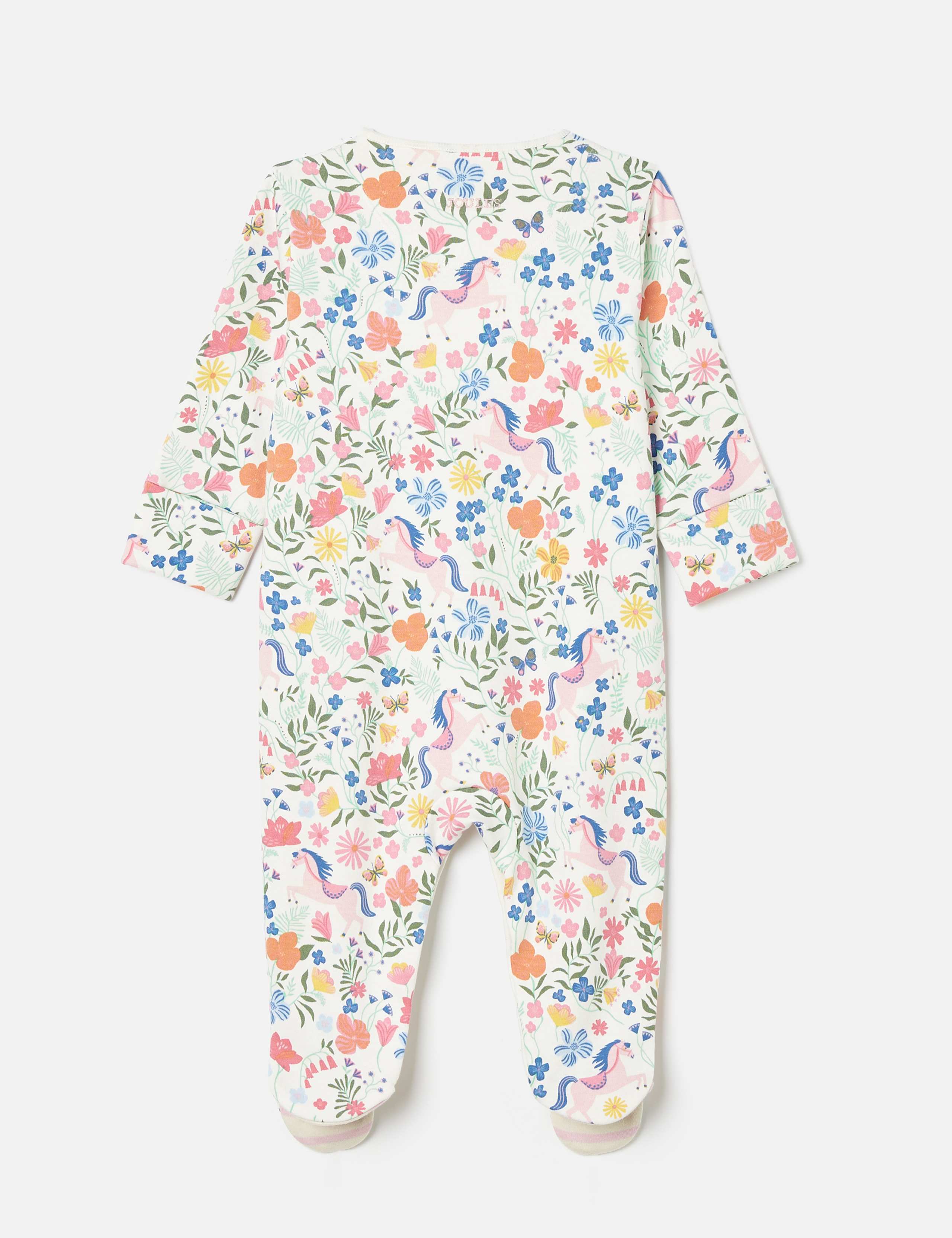 Pure Cotton Floral Pony Sleepsuit (0-18 Mths) 2 of 4