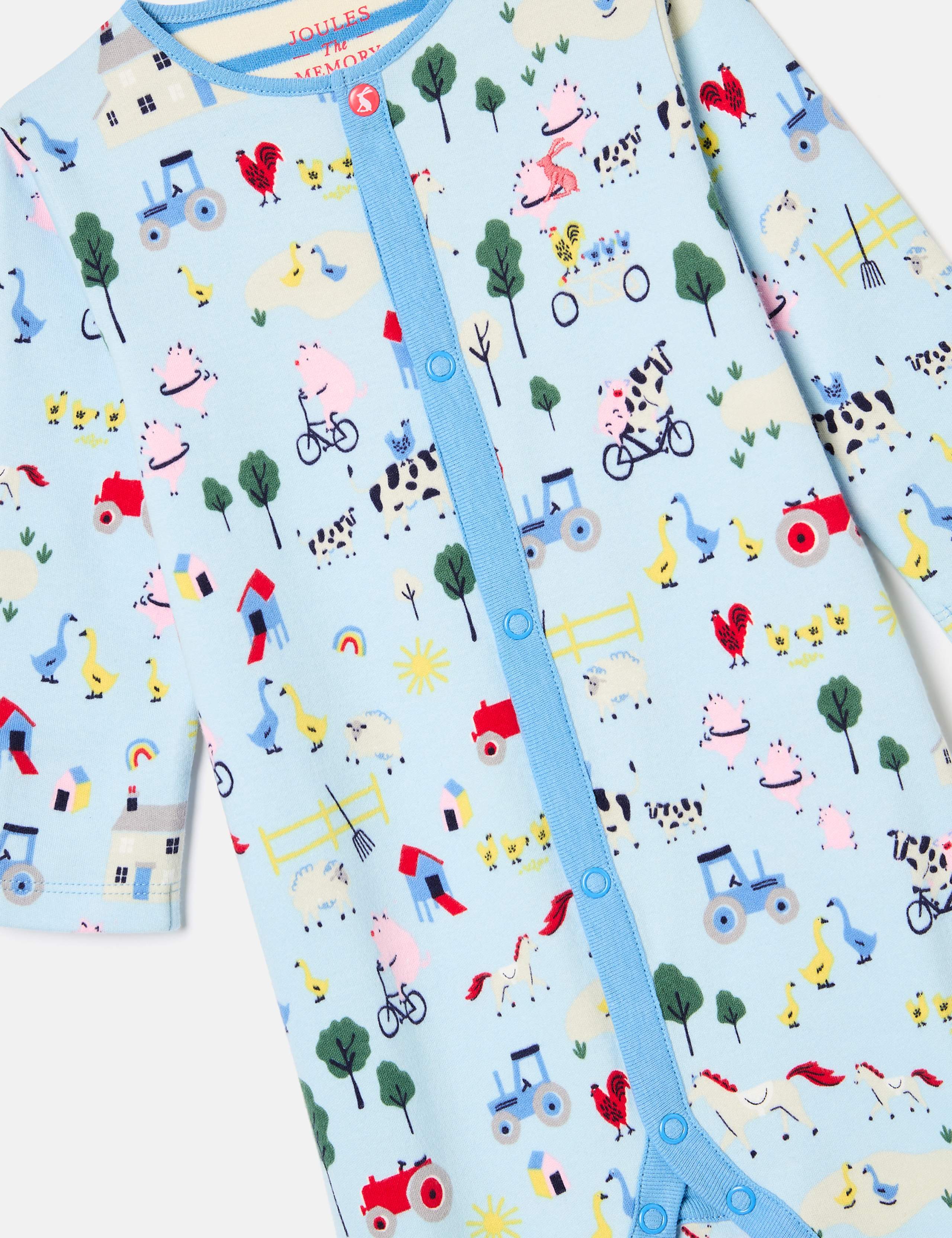 Pure Cotton Printed Sleepsuit (0-18 Mths) 3 of 3