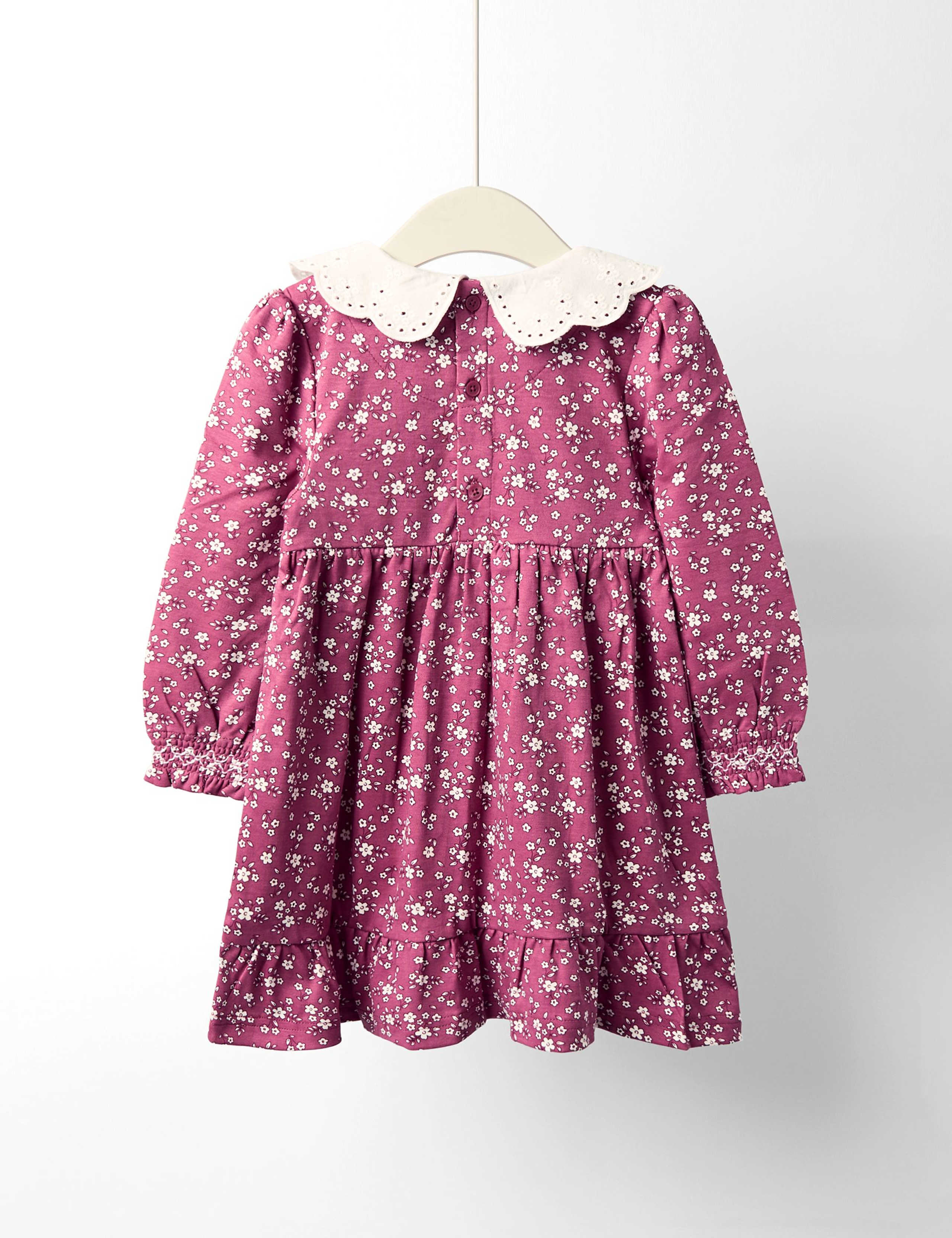 Pure Cotton Floral Broderie Smocked Dress (6 Mths - 7 Yrs) 2 of 4