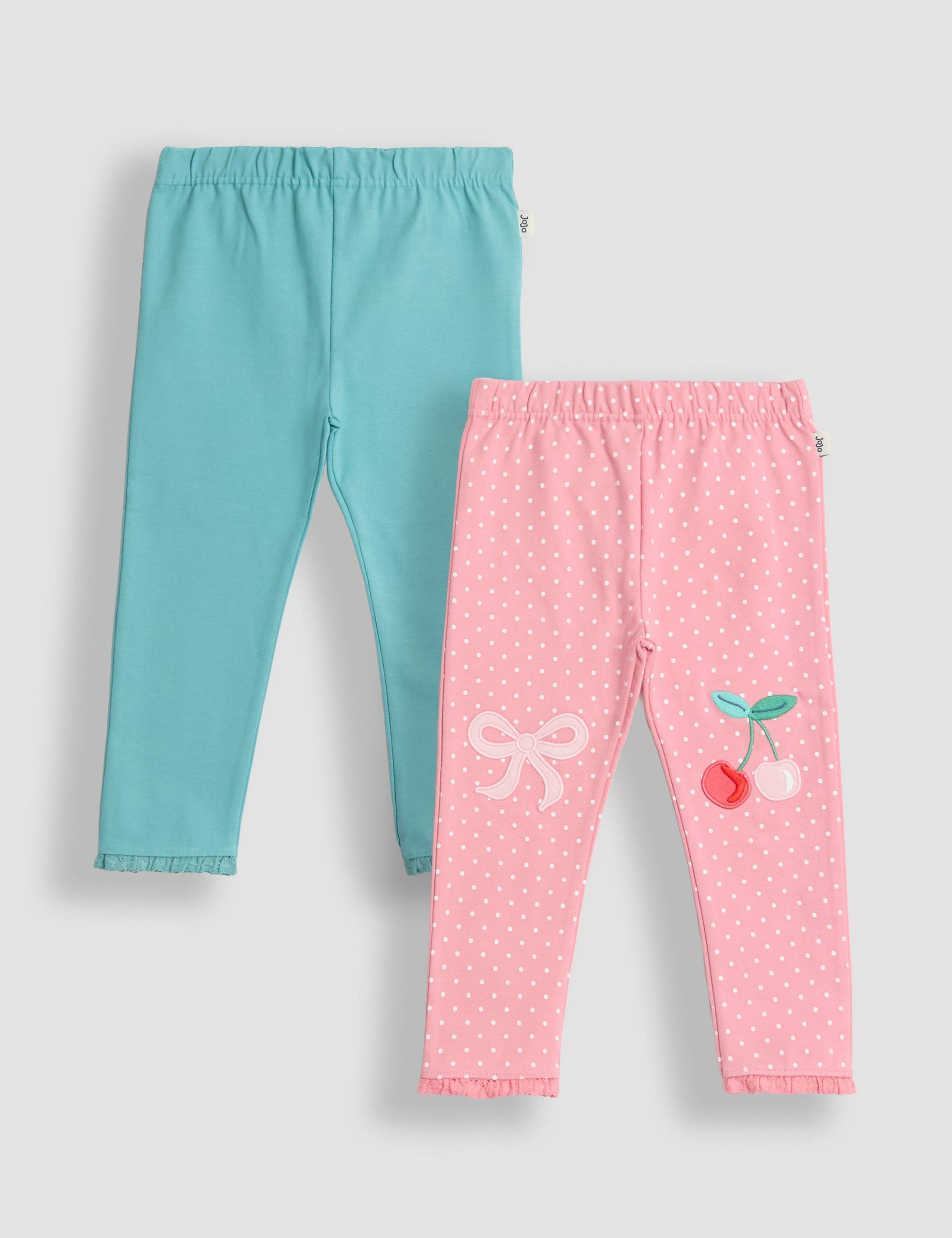 2pk Cotton Rich Printed Leggings (0-7 Yrs) 1 of 5