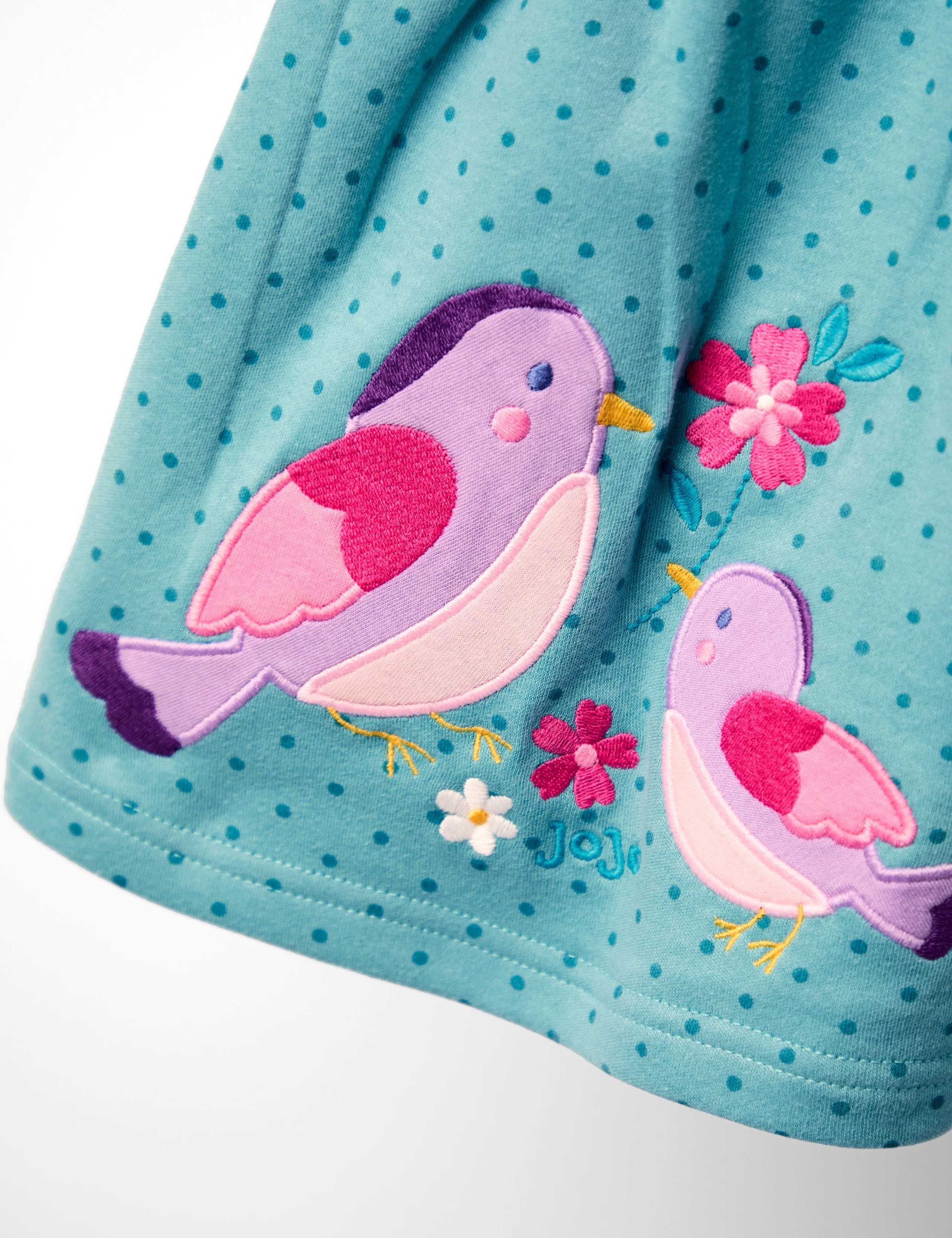 Pure Cotton Bird Appliqué Dress (6 Mths - 7 Yrs) 4 of 4