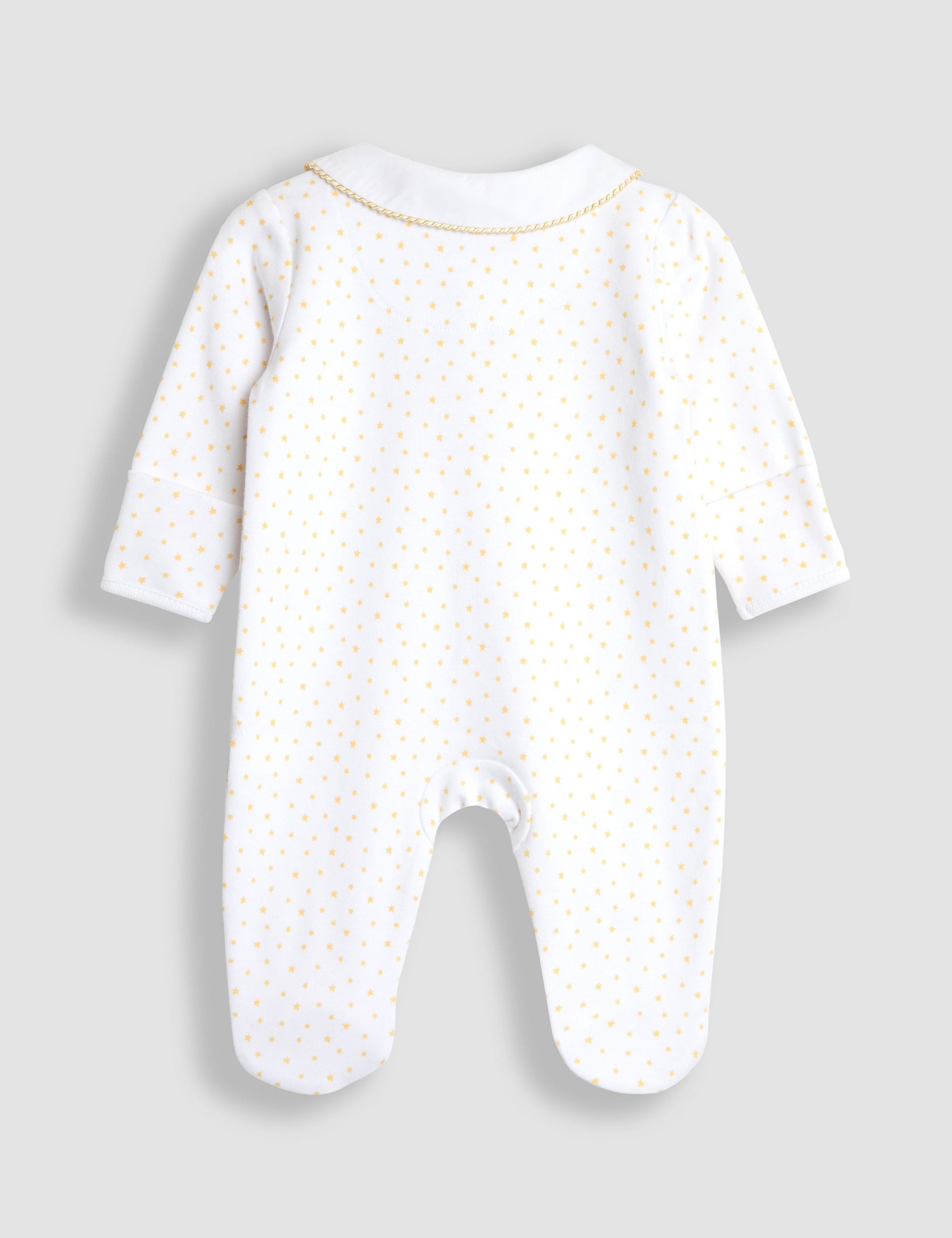 Pure Cotton Patterned Sleepsuit (3-18 Mths) 2 of 3