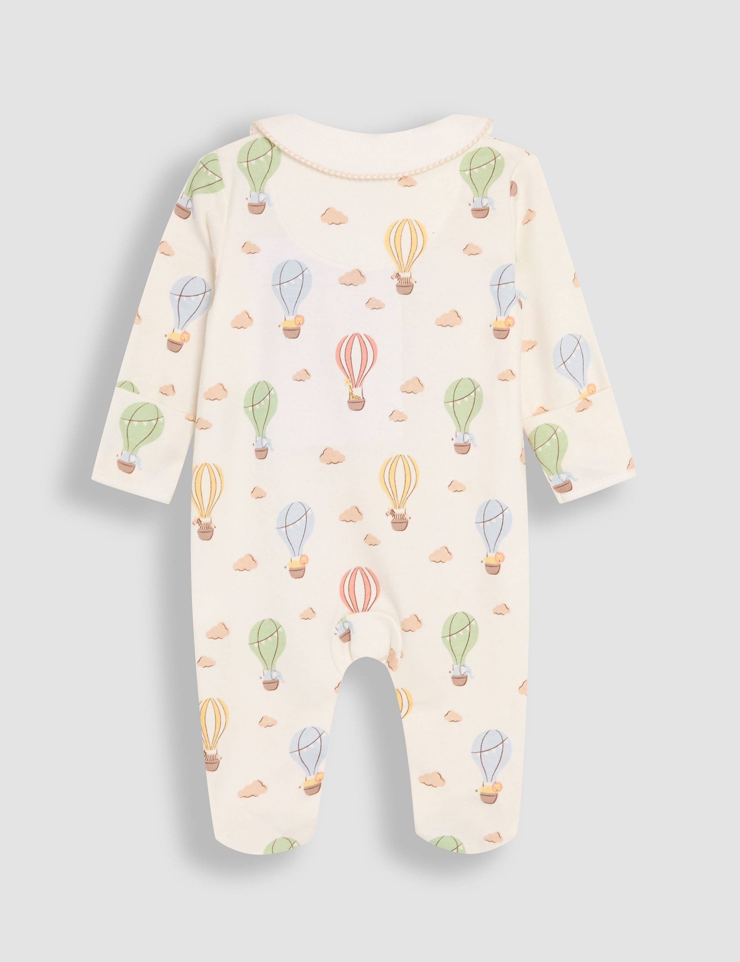 Pure Cotton Balloon Print Sleepsuit (0-18 Mths) 3 of 5