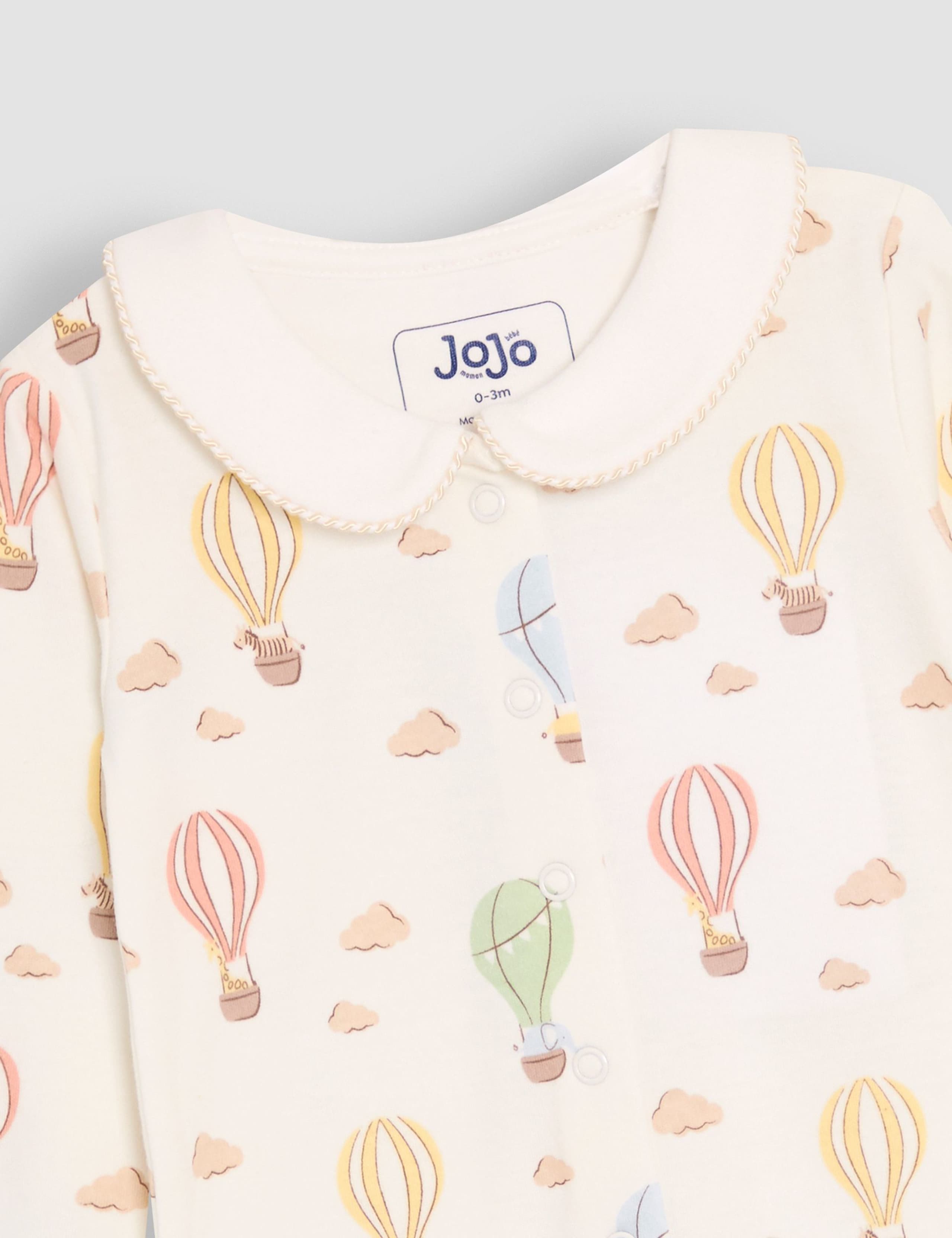 Pure Cotton Balloon Print Sleepsuit (0-18 Mths) 4 of 5