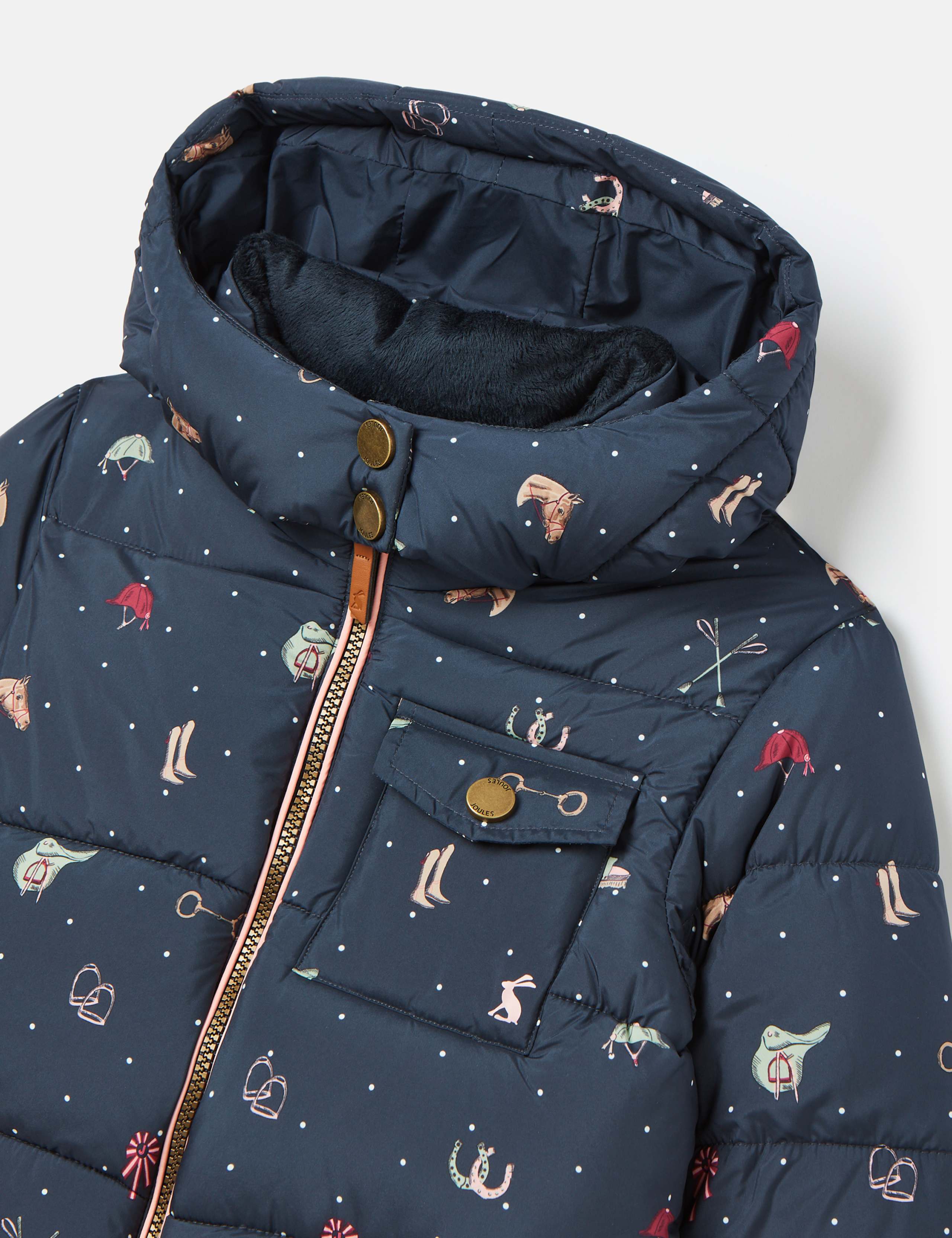 Hooded Padded Horse Print Coat (2-11 Yrs) 5 of 5