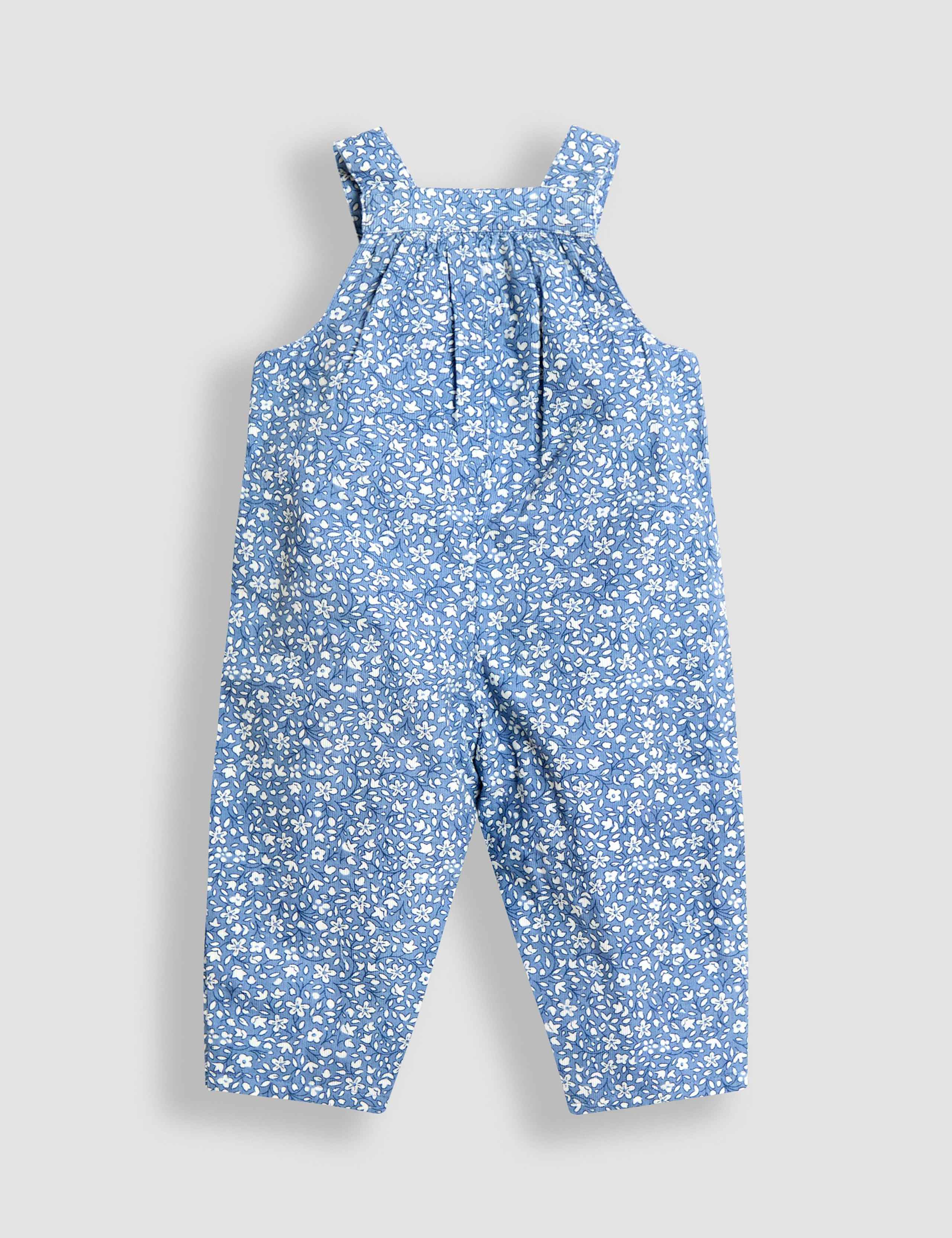 Cord Ditsy Floral Dungarees (0-4 Yrs) 3 of 3