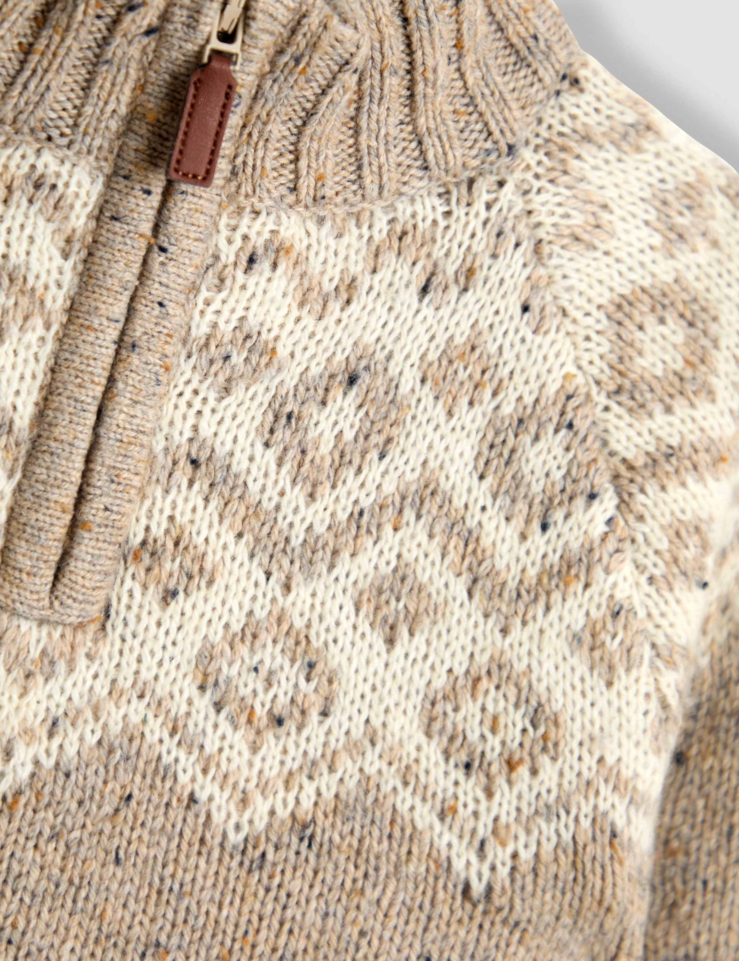 Fair Isle Half Zip Knit Jumper (1-7 Yrs) 3 of 3