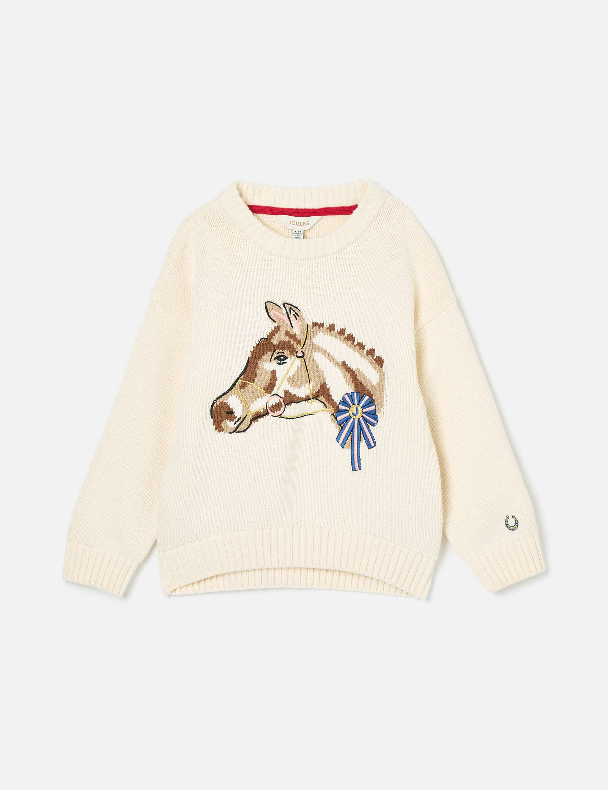 Pure Cotton Horse Jumper (2-12 Yrs) 1 of 4