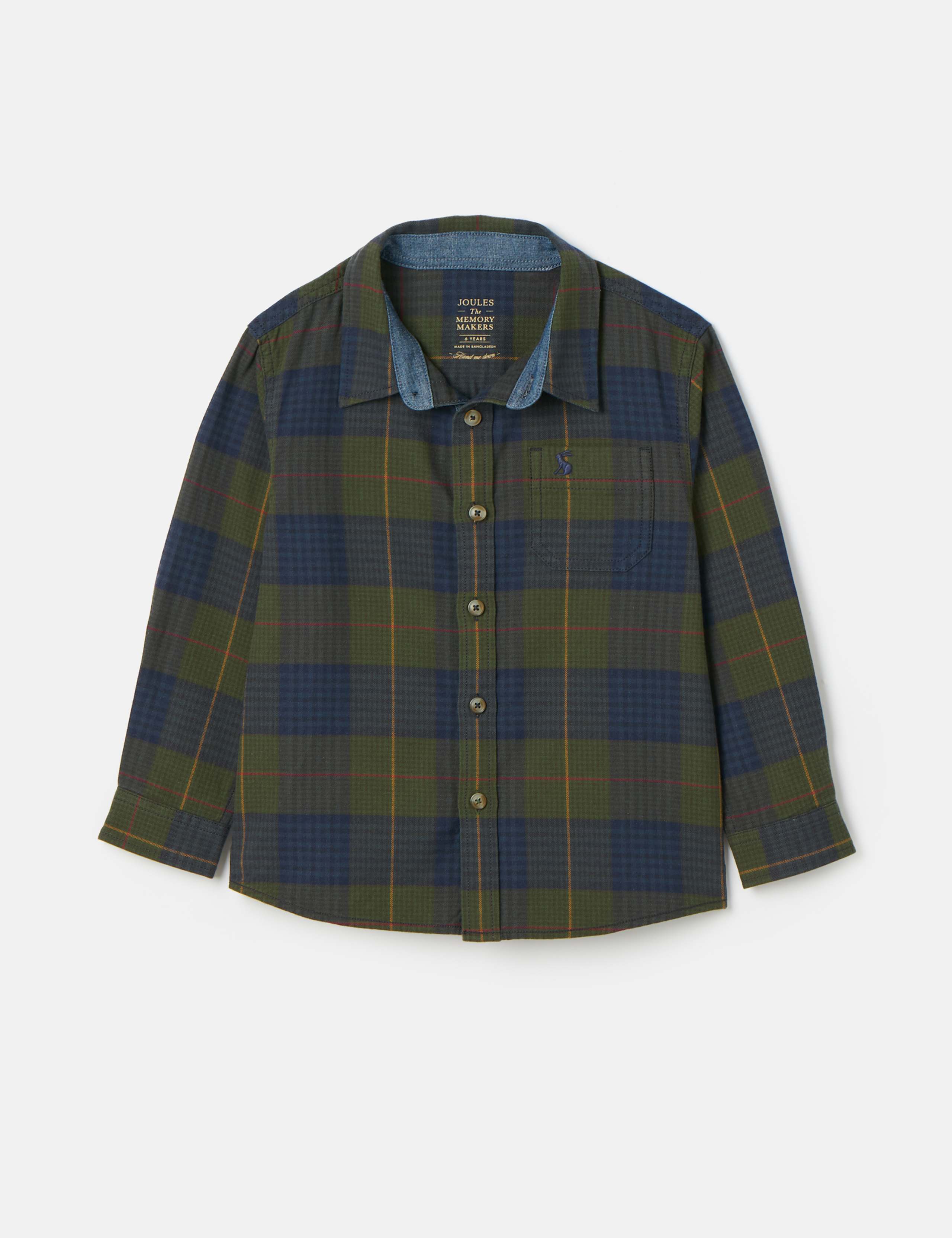 Pure Cotton Checked Shirt (2-12 Yrs) 1 of 4
