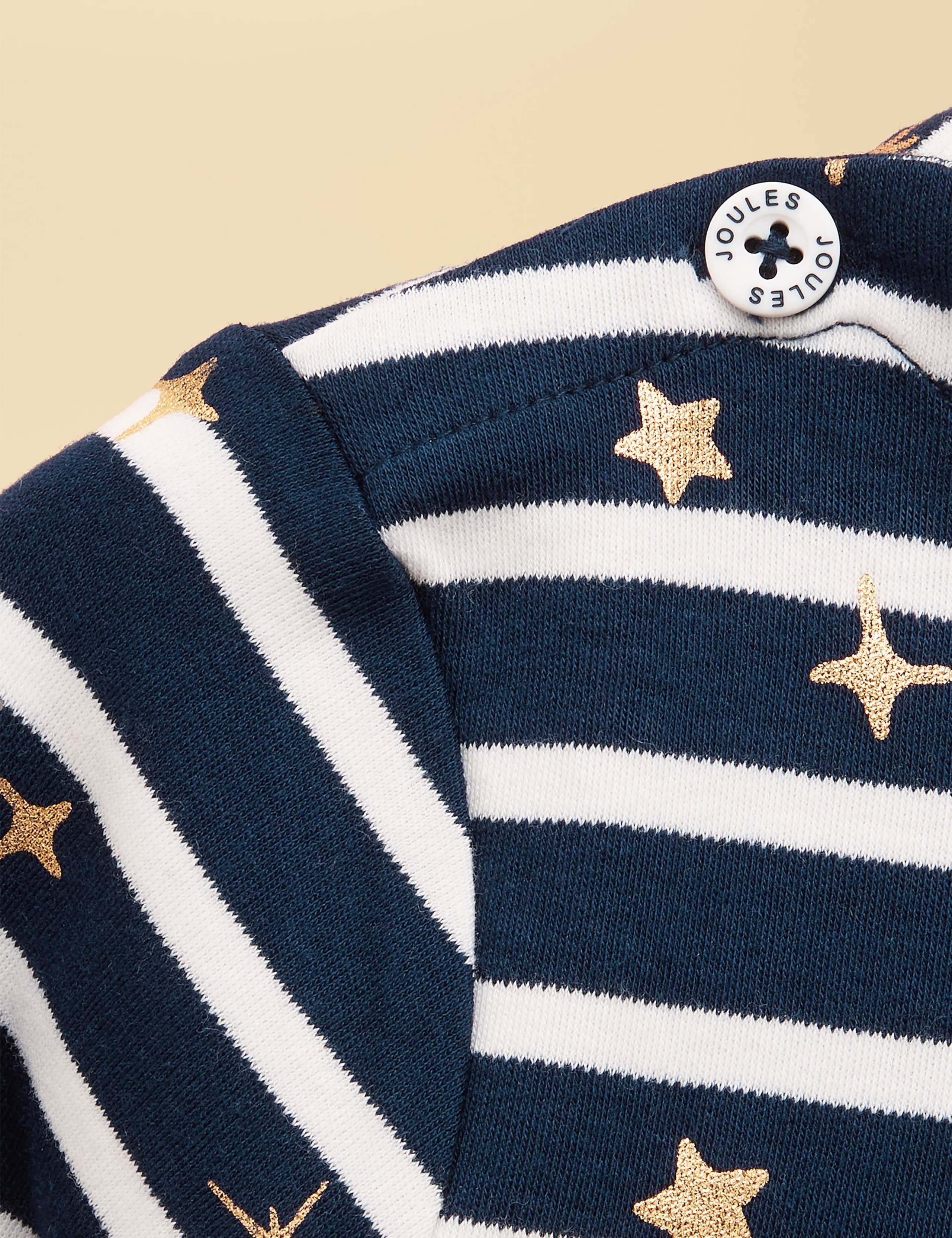 Pure Cotton Striped Button Detail top (1-12yrs) 2 of 5