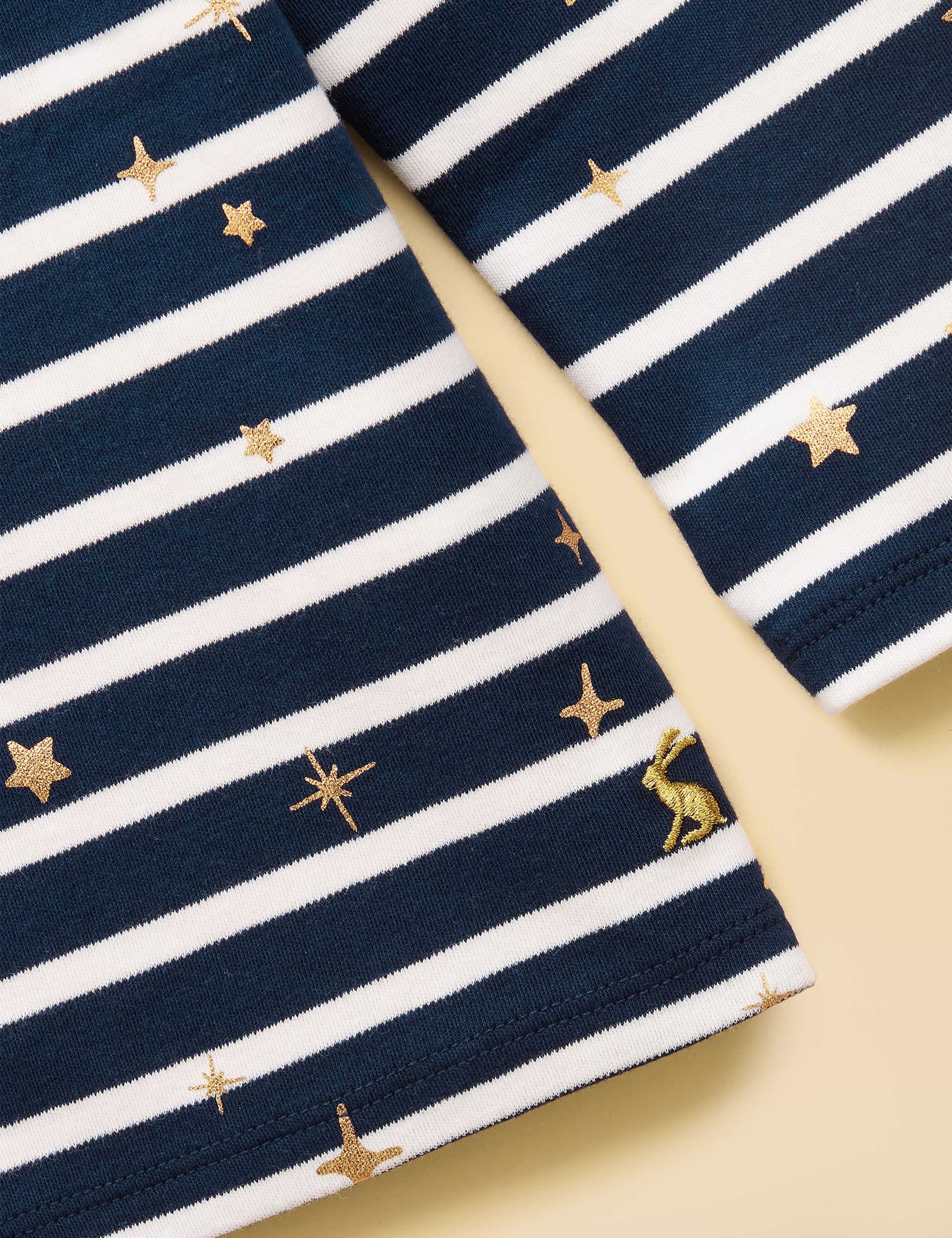 Pure Cotton Striped Button Detail top (1-12yrs) 4 of 5