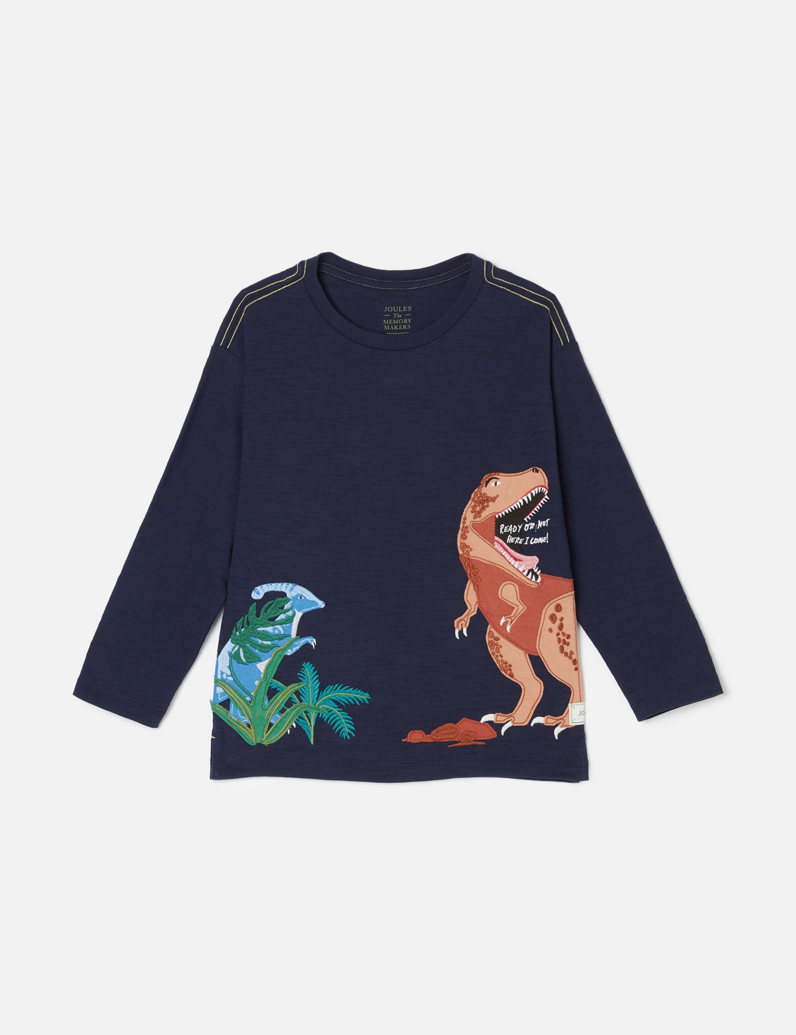 Pure Cotton Dinosaur Top (2-9 Yrs) 1 of 4