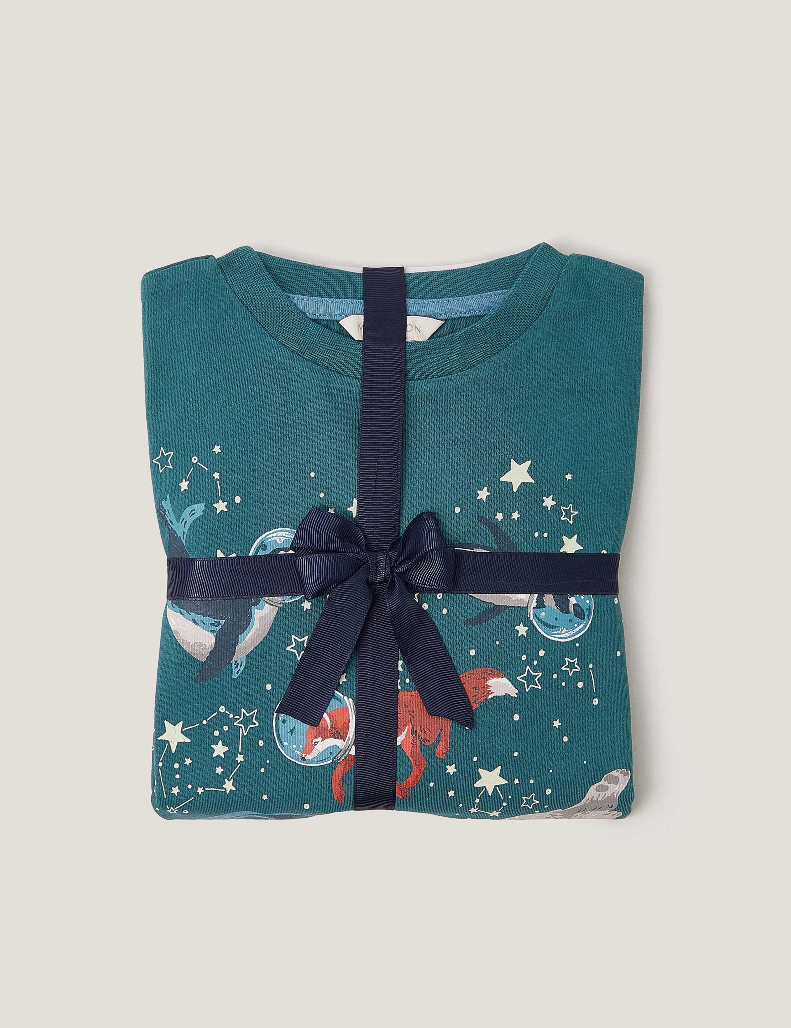 Pure Cotton Patterned Pyjama Set (2-10 Yrs) 4 of 4