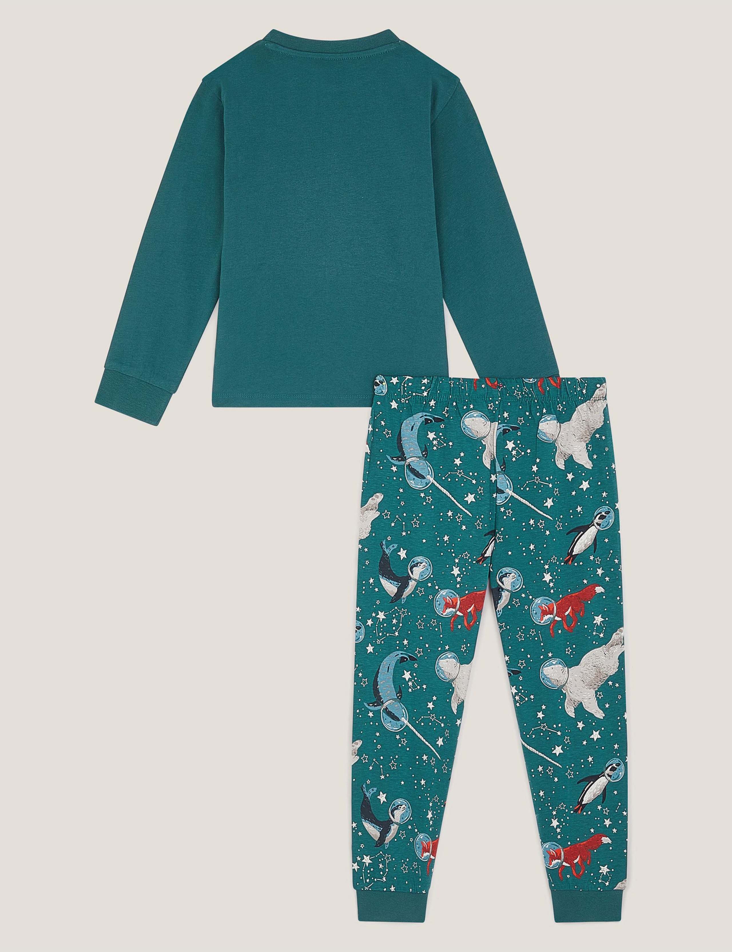 Pure Cotton Patterned Pyjama Set (2-10 Yrs) 2 of 4