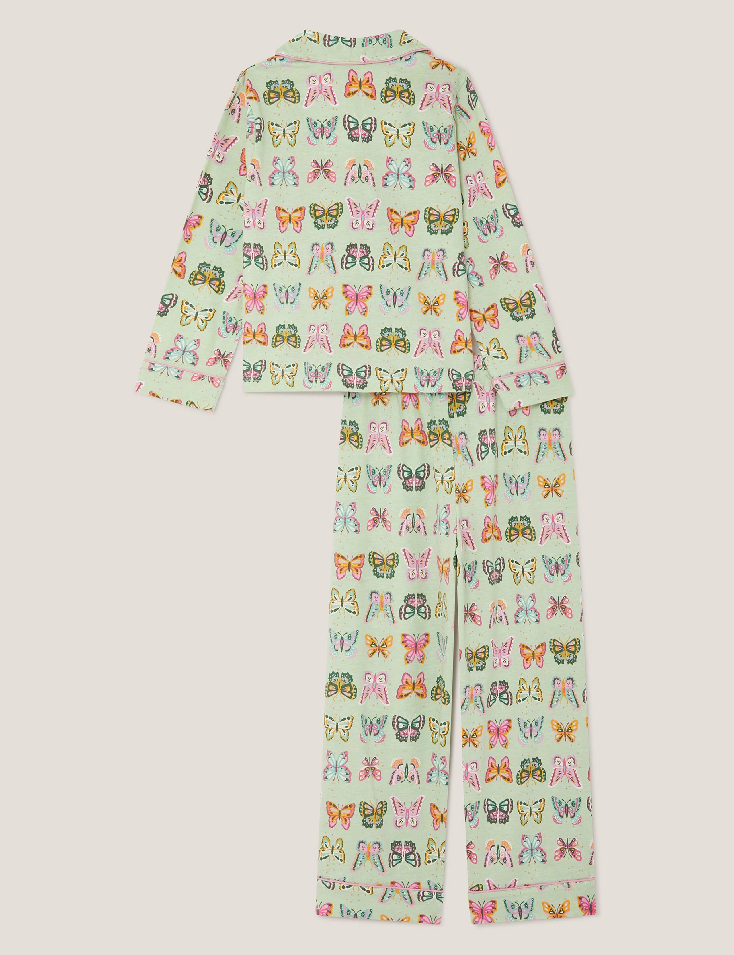 Cotton Blend Patterned Pyjamas (2-13 Yrs) 2 of 3
