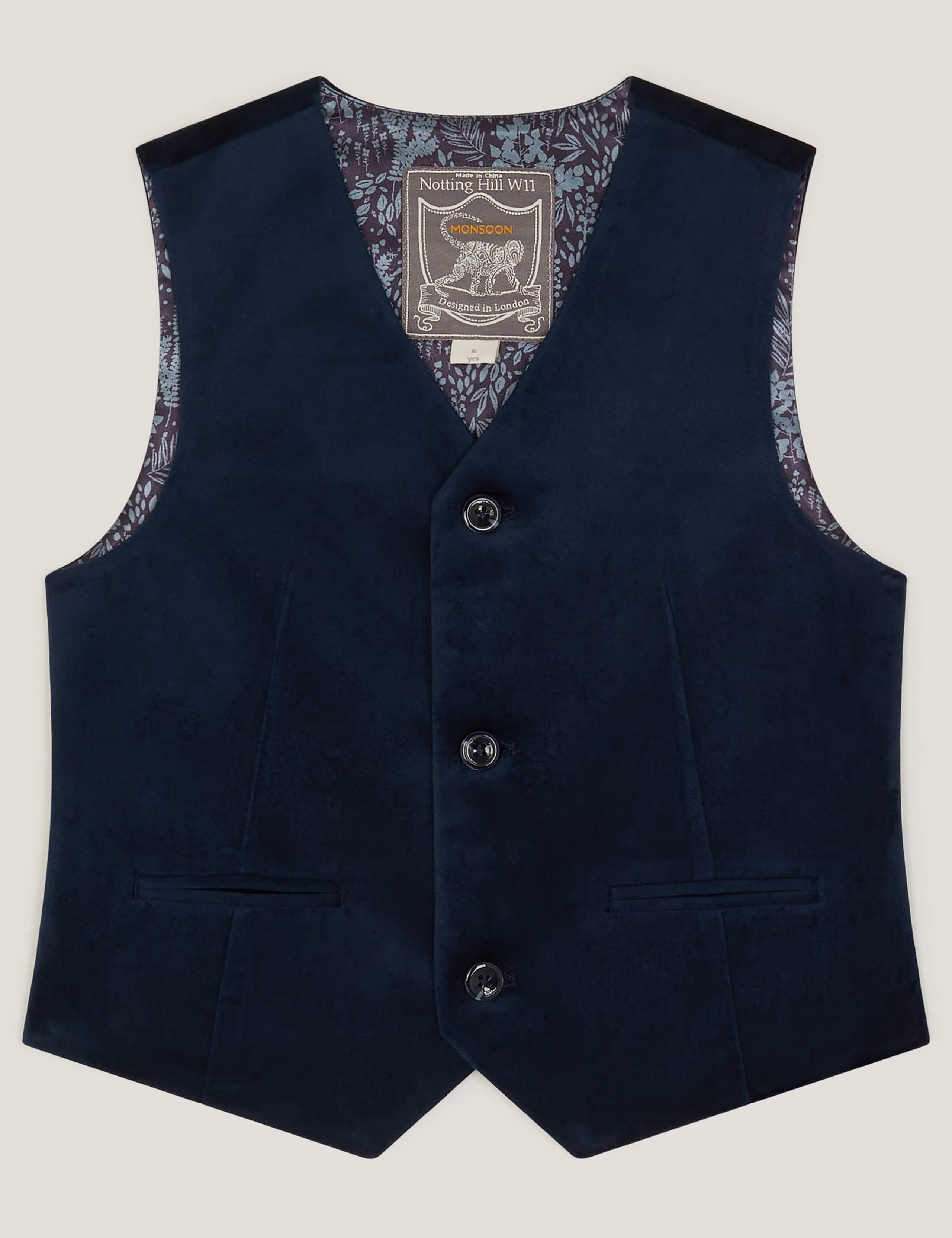 Velvet Waistcoat (18 Mths - 12 Yrs) 1 of 3