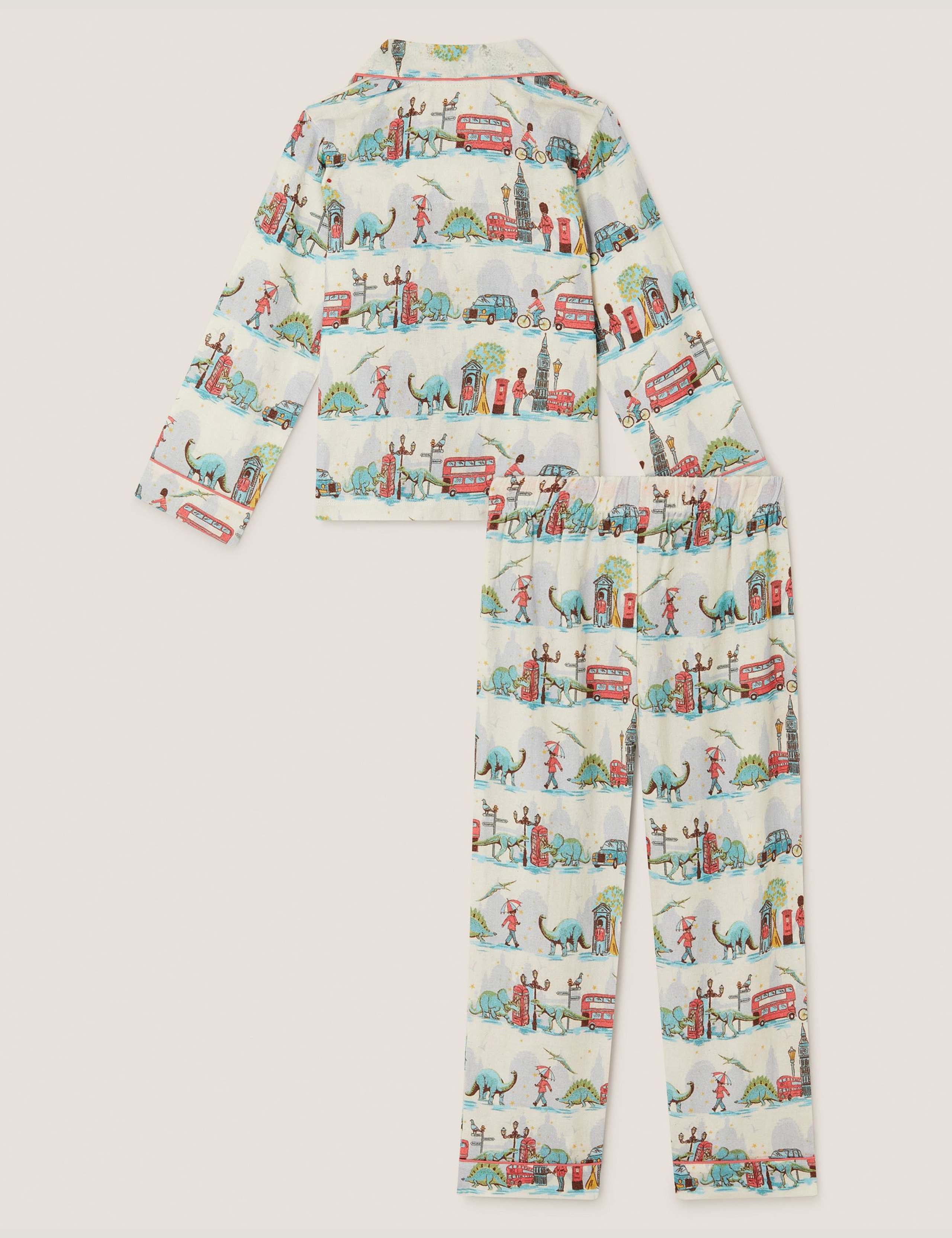 Pure Cotton London Print Pyjamas (3-13 Yrs) 2 of 4
