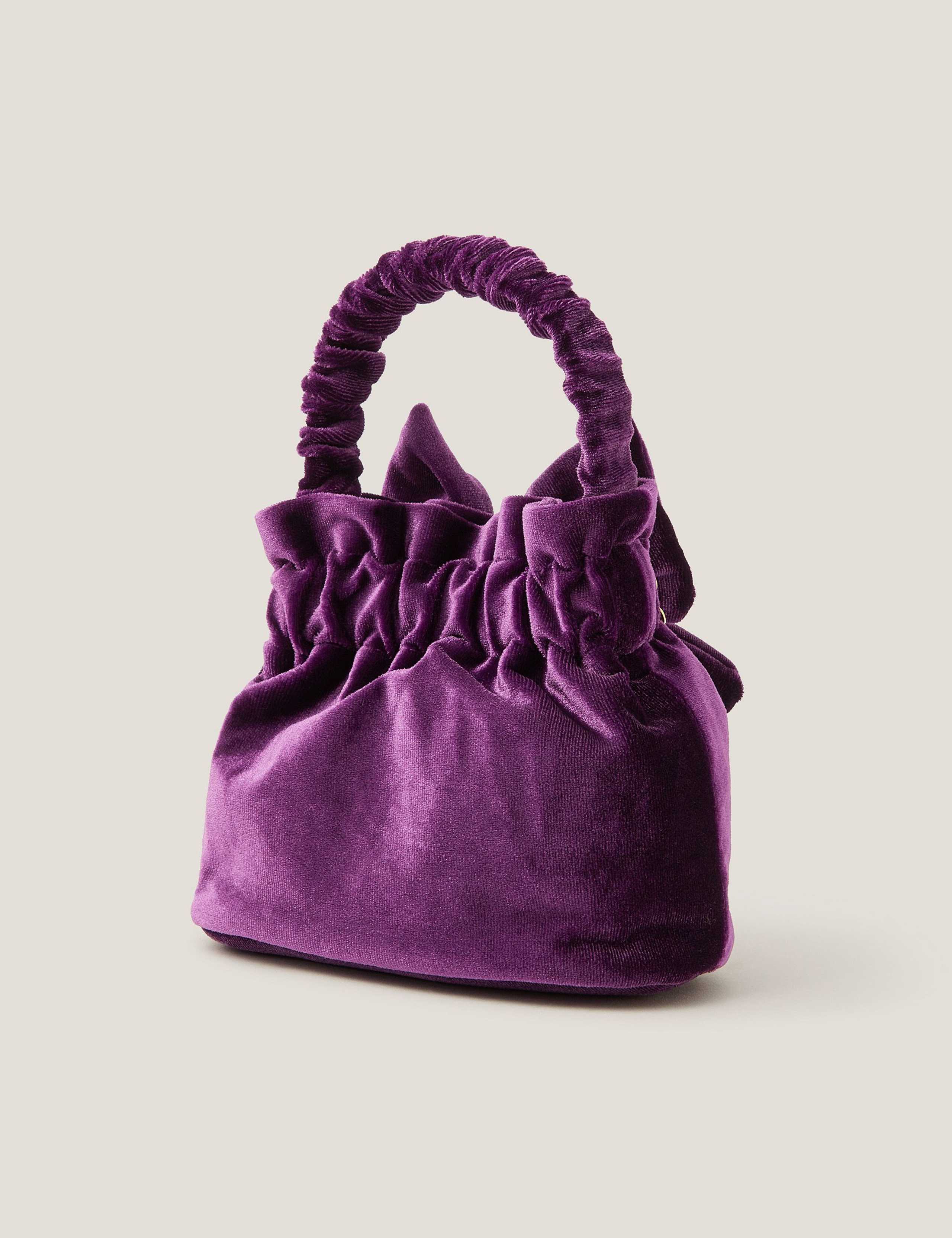 Kids' Velvet Bow Pouch Bag 4 of 4