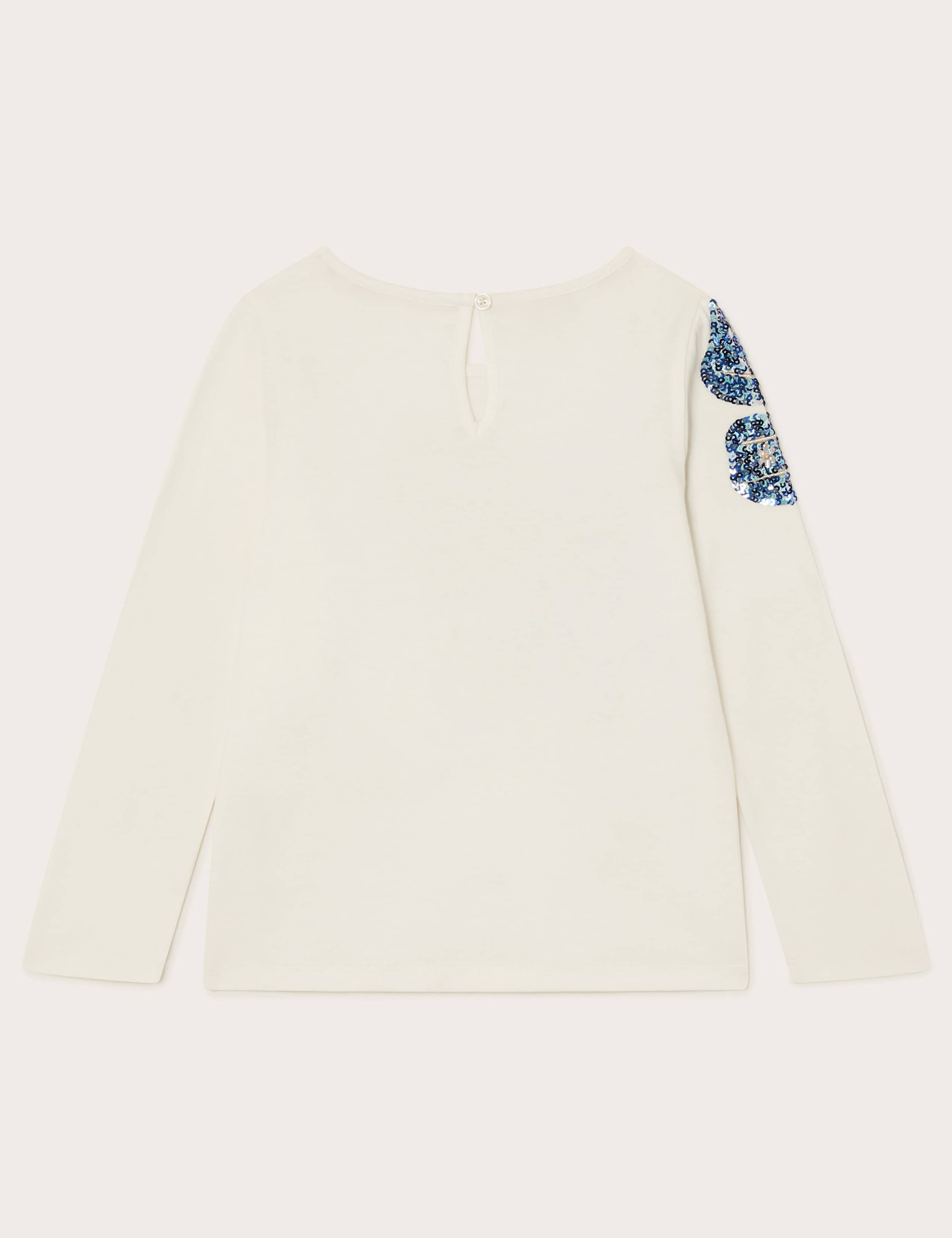 Pure Cotton Sequin Bow Top (3-13 Yrs) 2 of 3