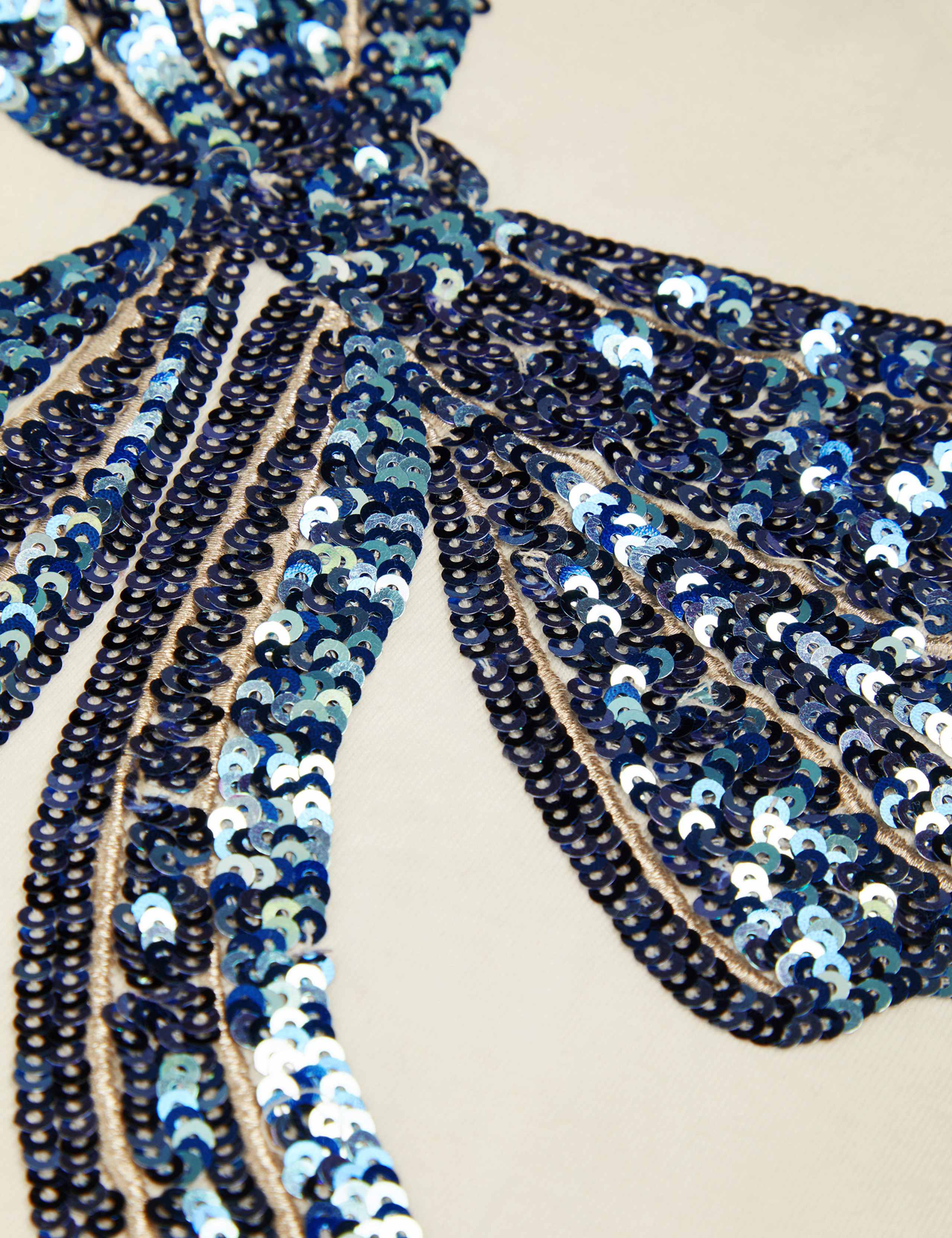 Pure Cotton Sequin Bow Top (3-13 Yrs) 3 of 3