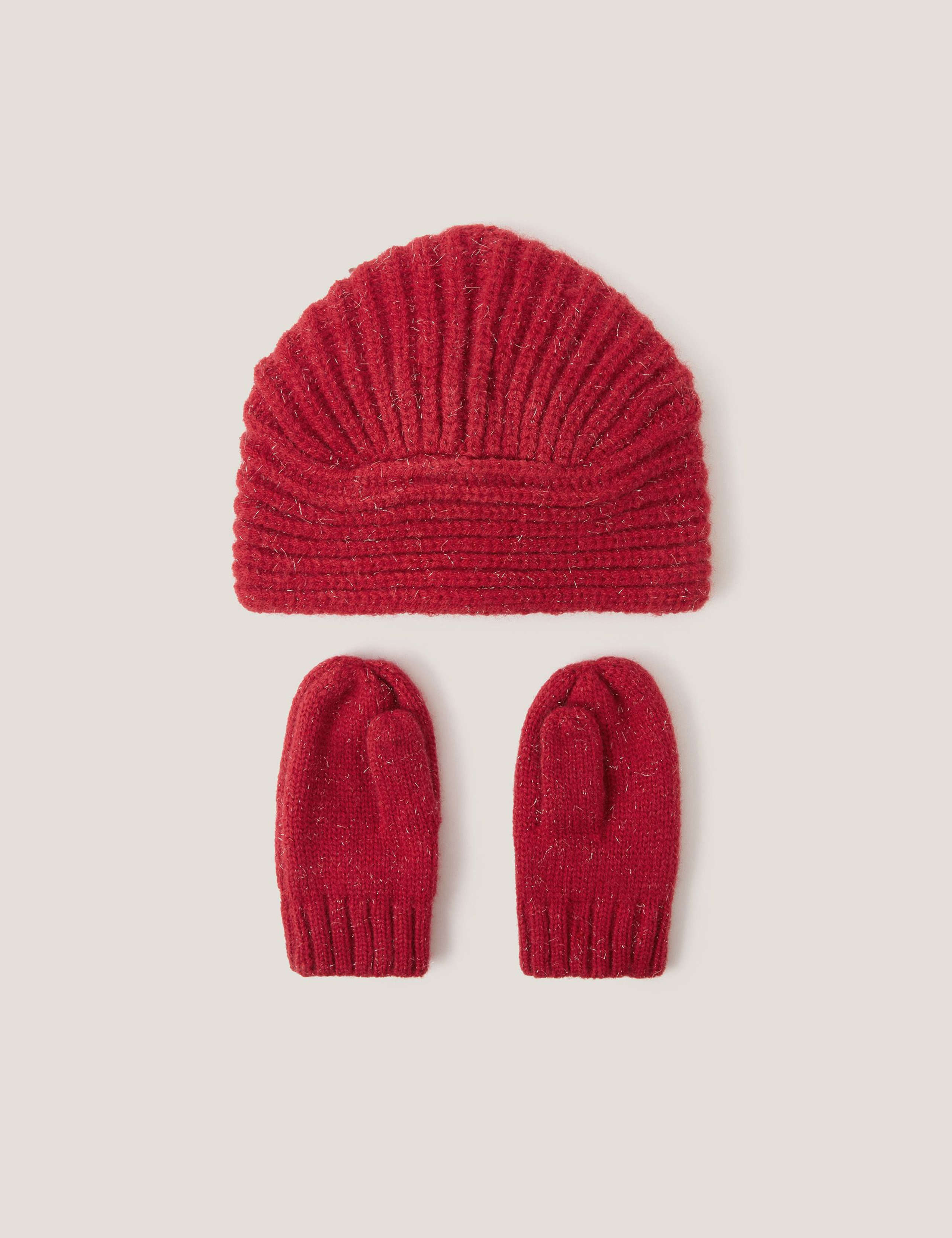 Bow Hat and Mitten Set (0-3 Yrs) 2 of 3