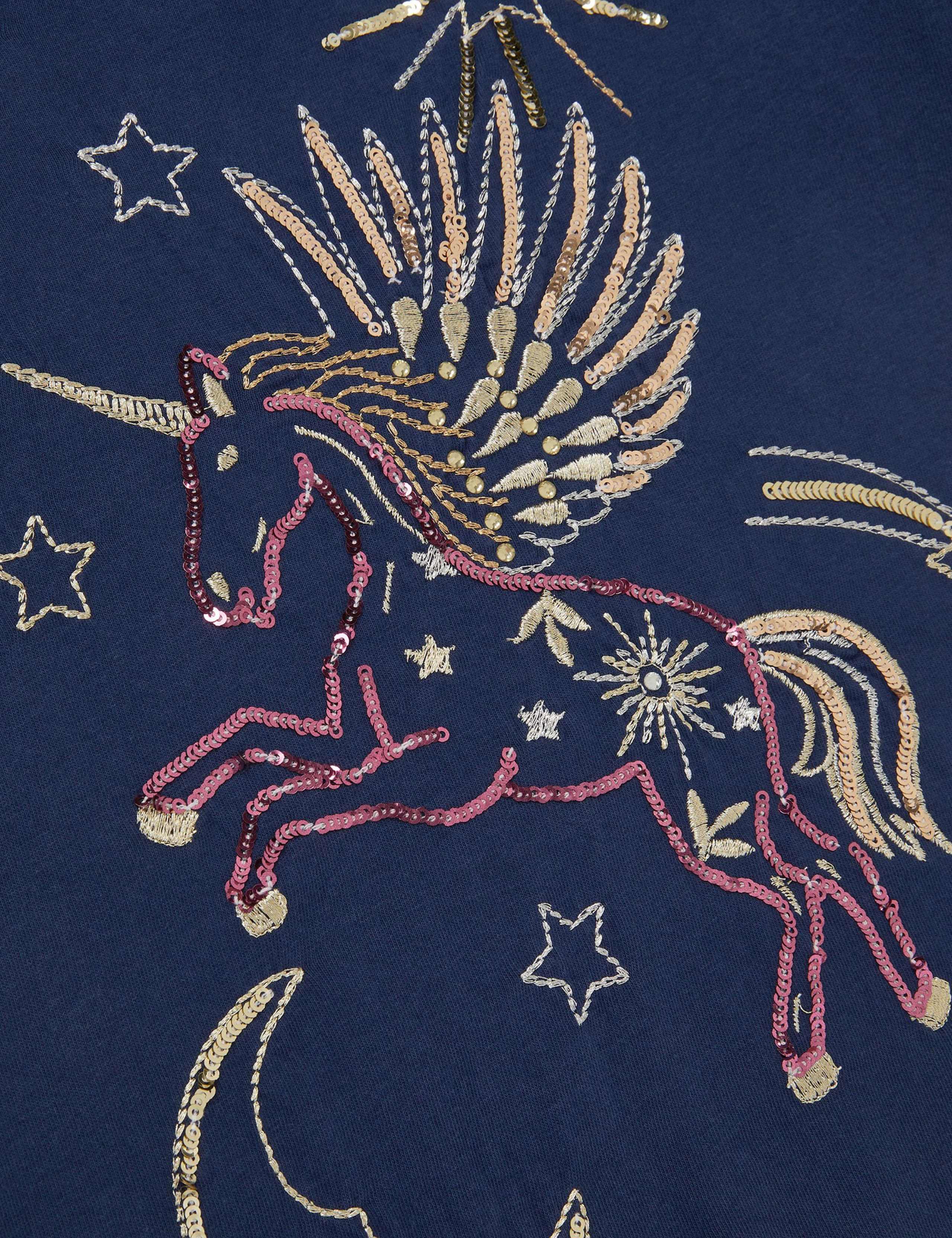 Pure Cotton Unicorn Embellished T-Shirt (3-13 Yrs) 3 of 3