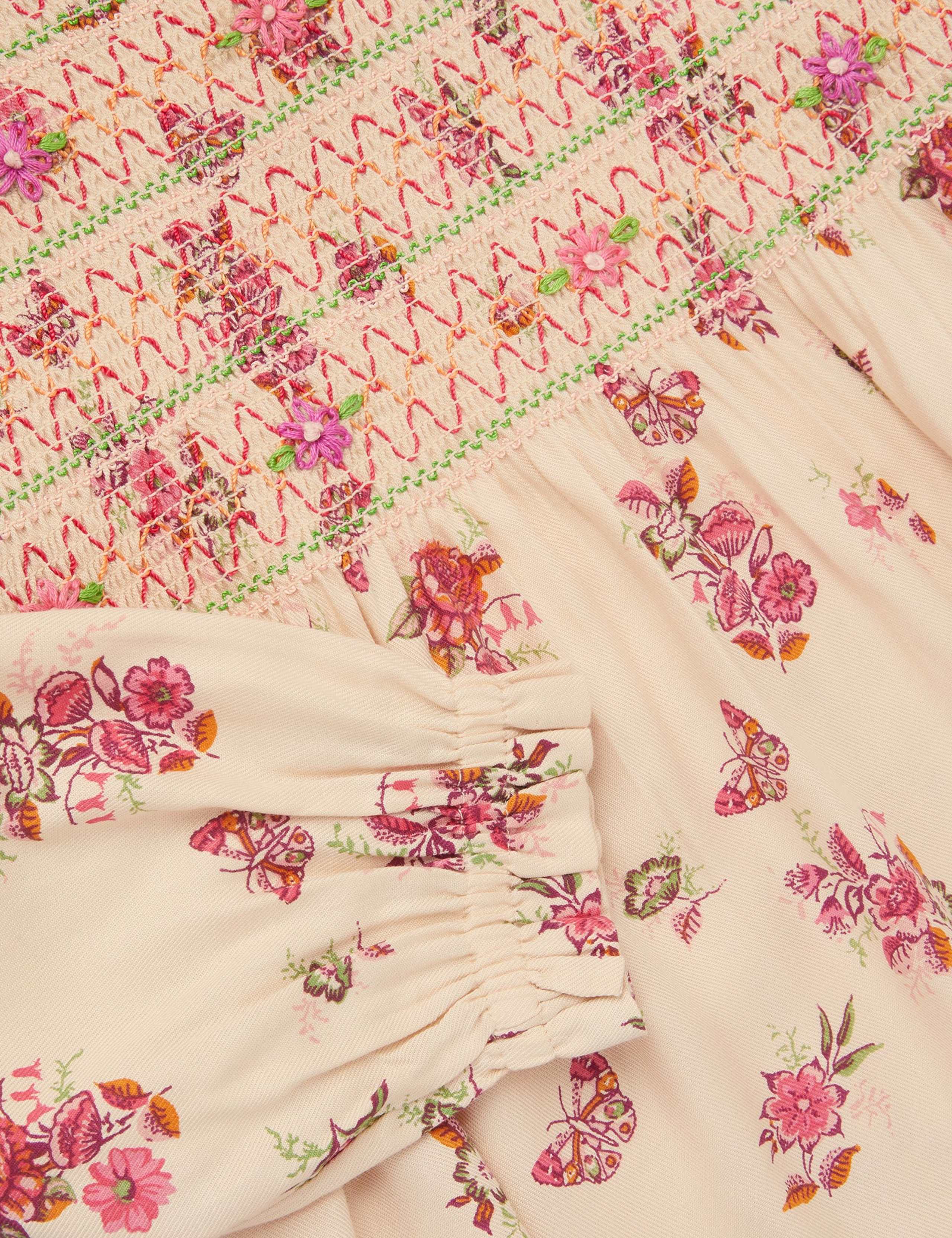 Floral Butterfly Smocked Blouse (3-13 Yrs) 4 of 4