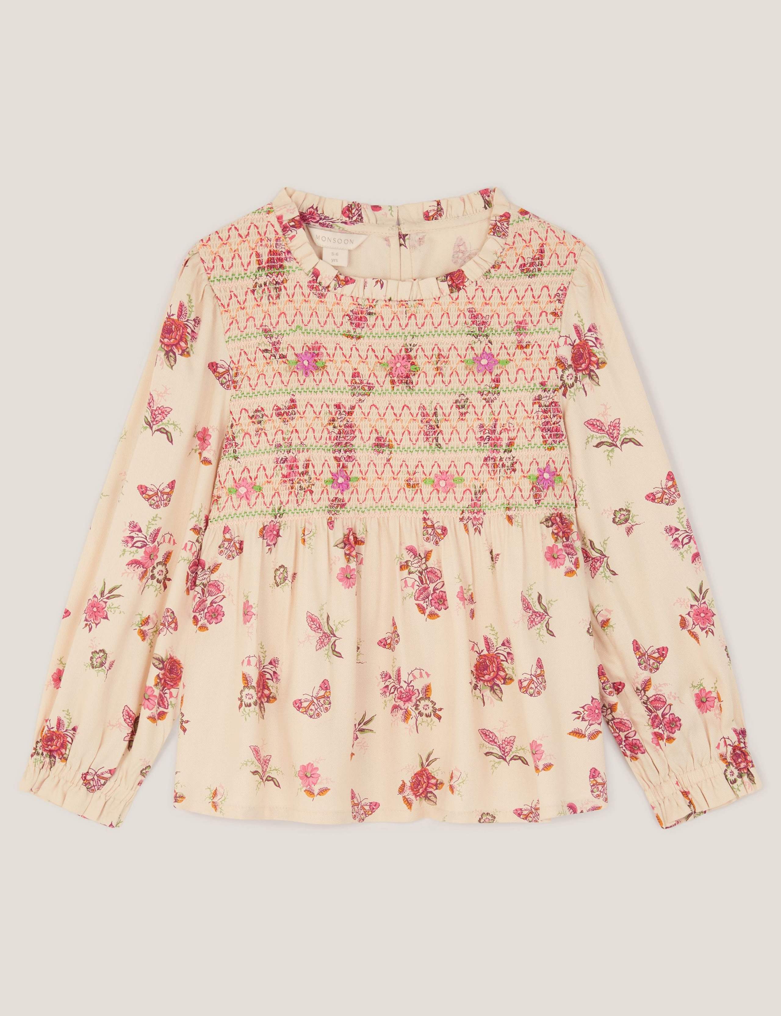 Floral Butterfly Smocked Blouse (3-13 Yrs) 2 of 4