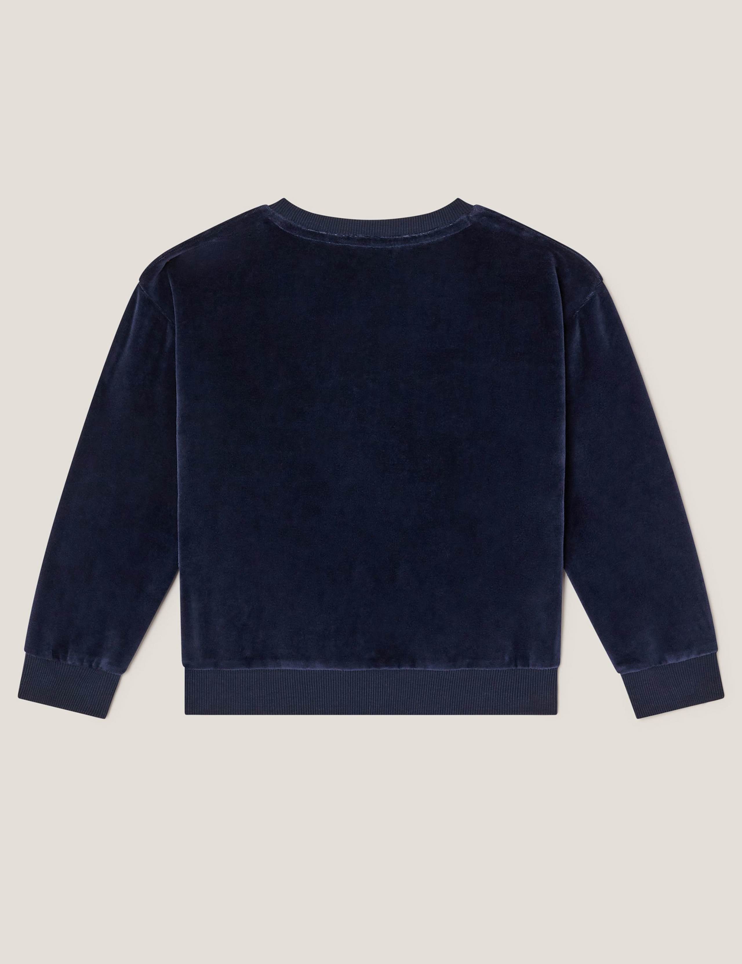 Velour Embellished Sweatshirt (3-15 Yrs) 2 of 4
