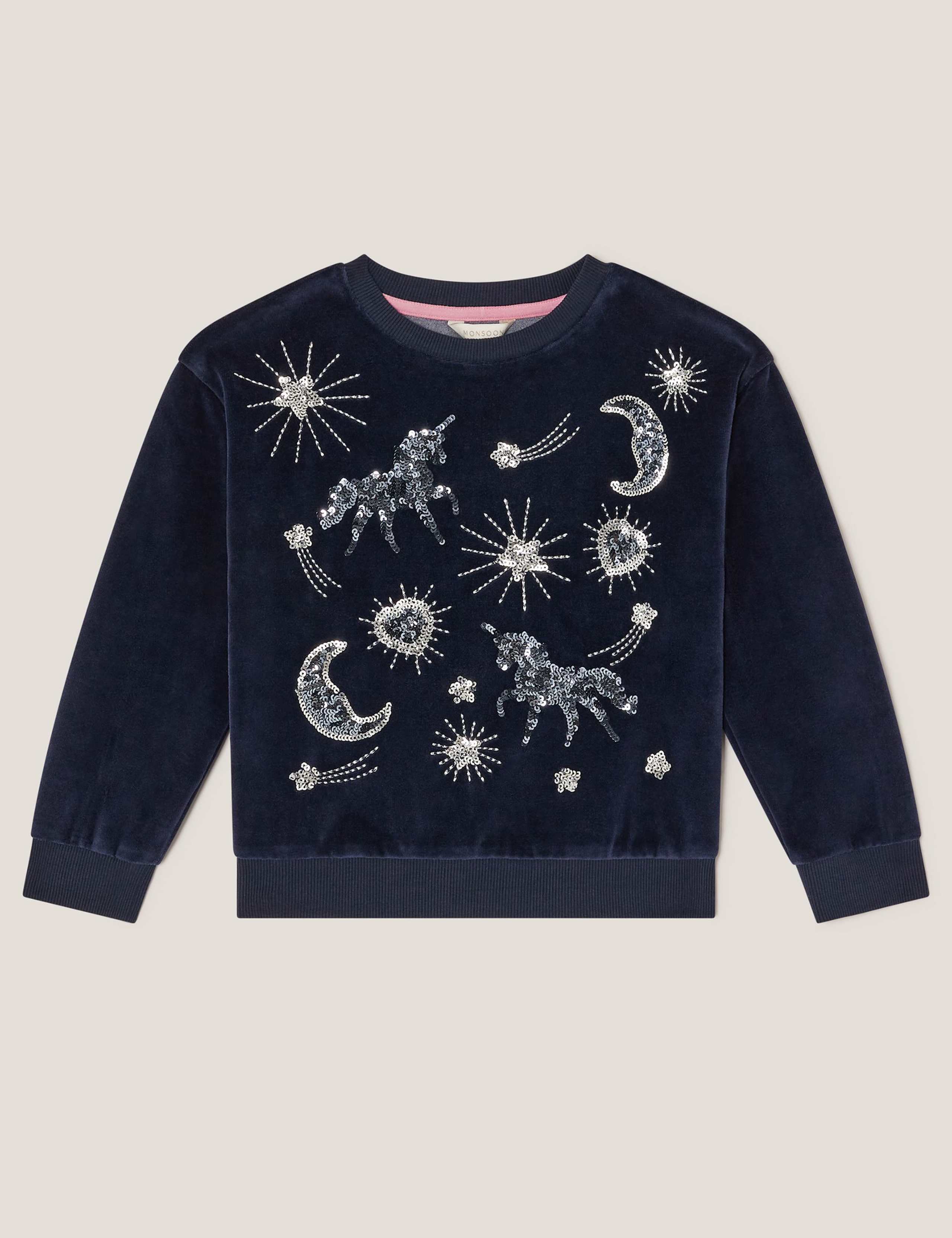 Velour Embellished Sweatshirt (3-15 Yrs) 3 of 4