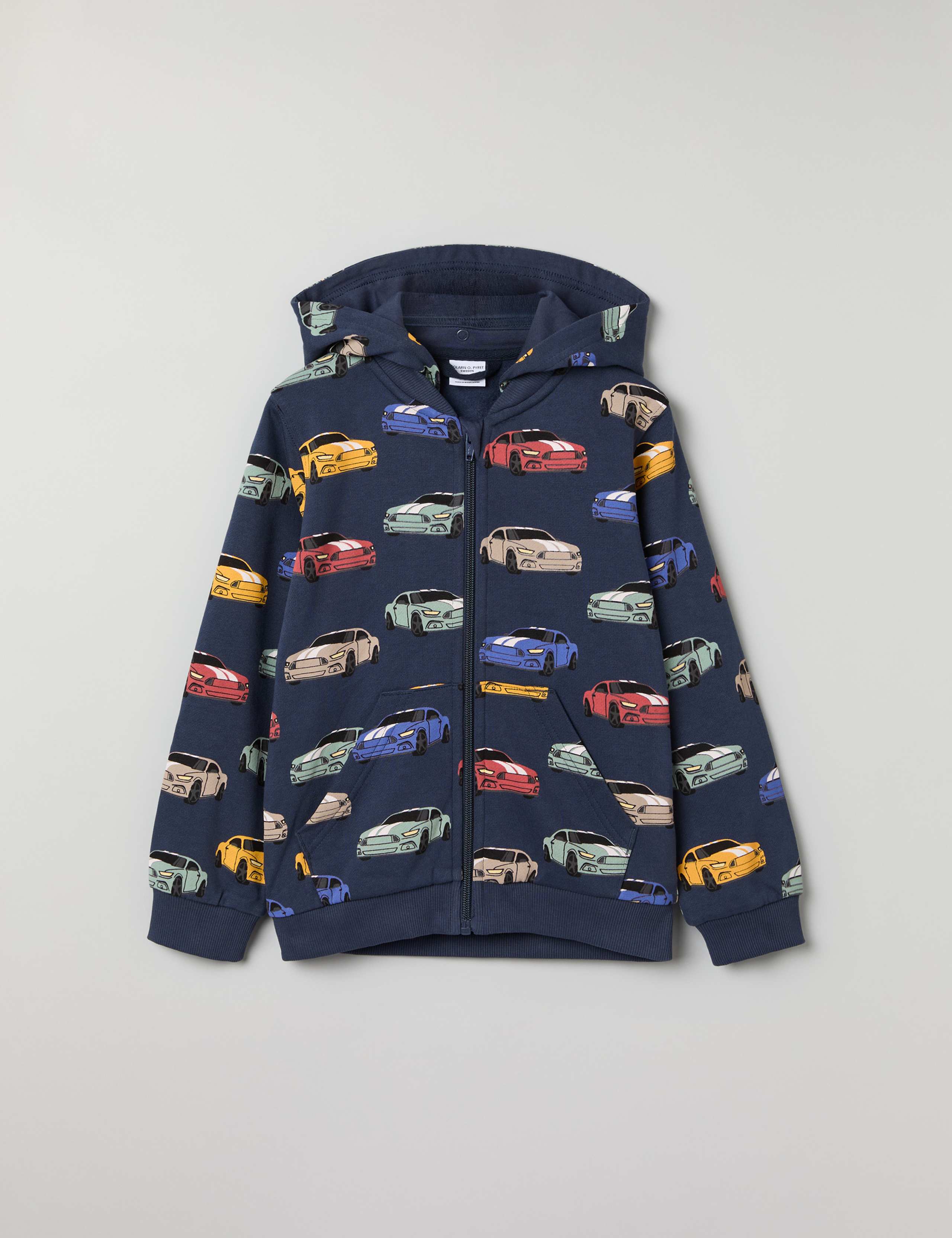 Pure Cotton Car Print Zip Hoodie (1-7 Yrs) 2 of 4