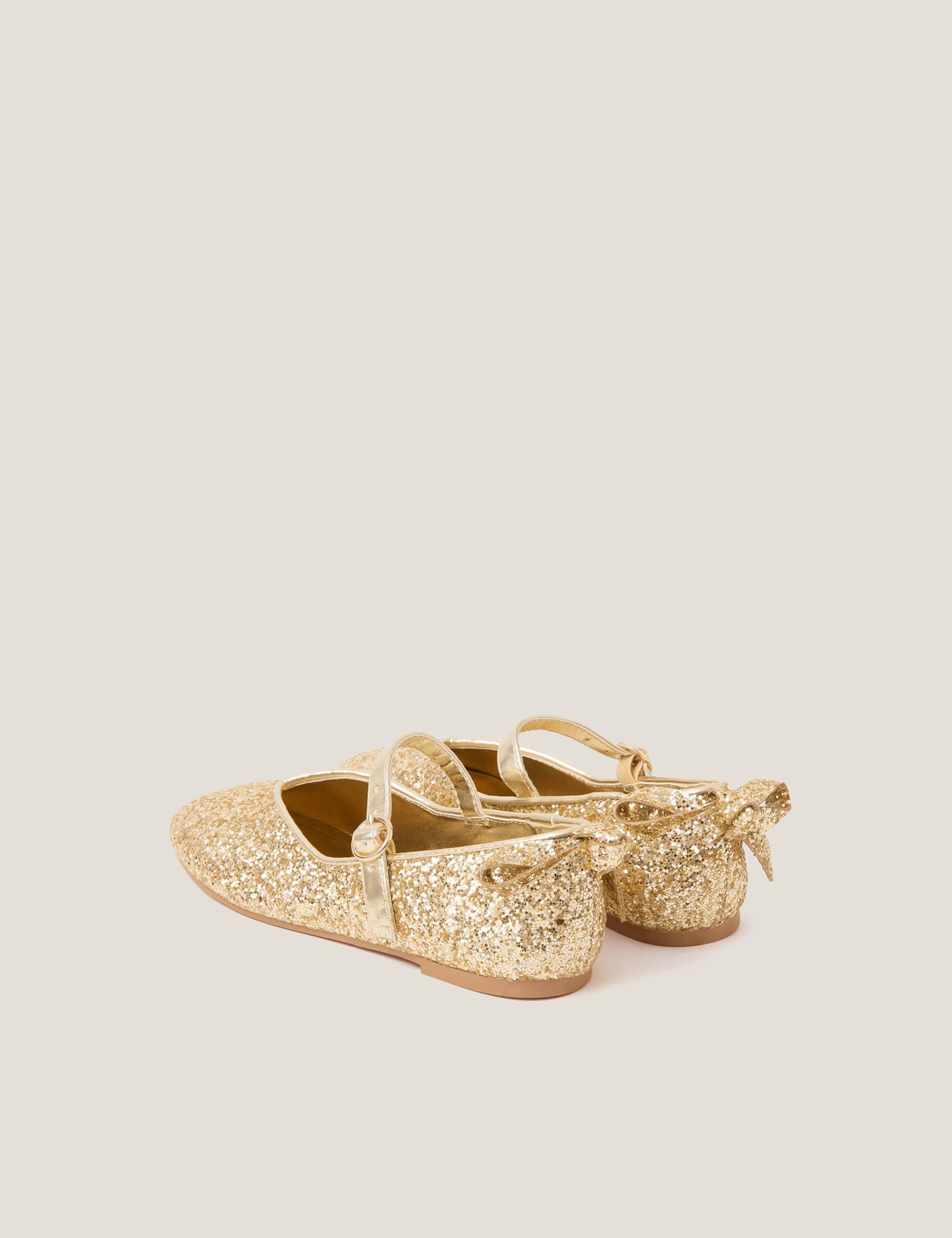 Kids' Glitter Bow Ballet Pumps Shoes (8 Small - 3 Large) 3 of 3