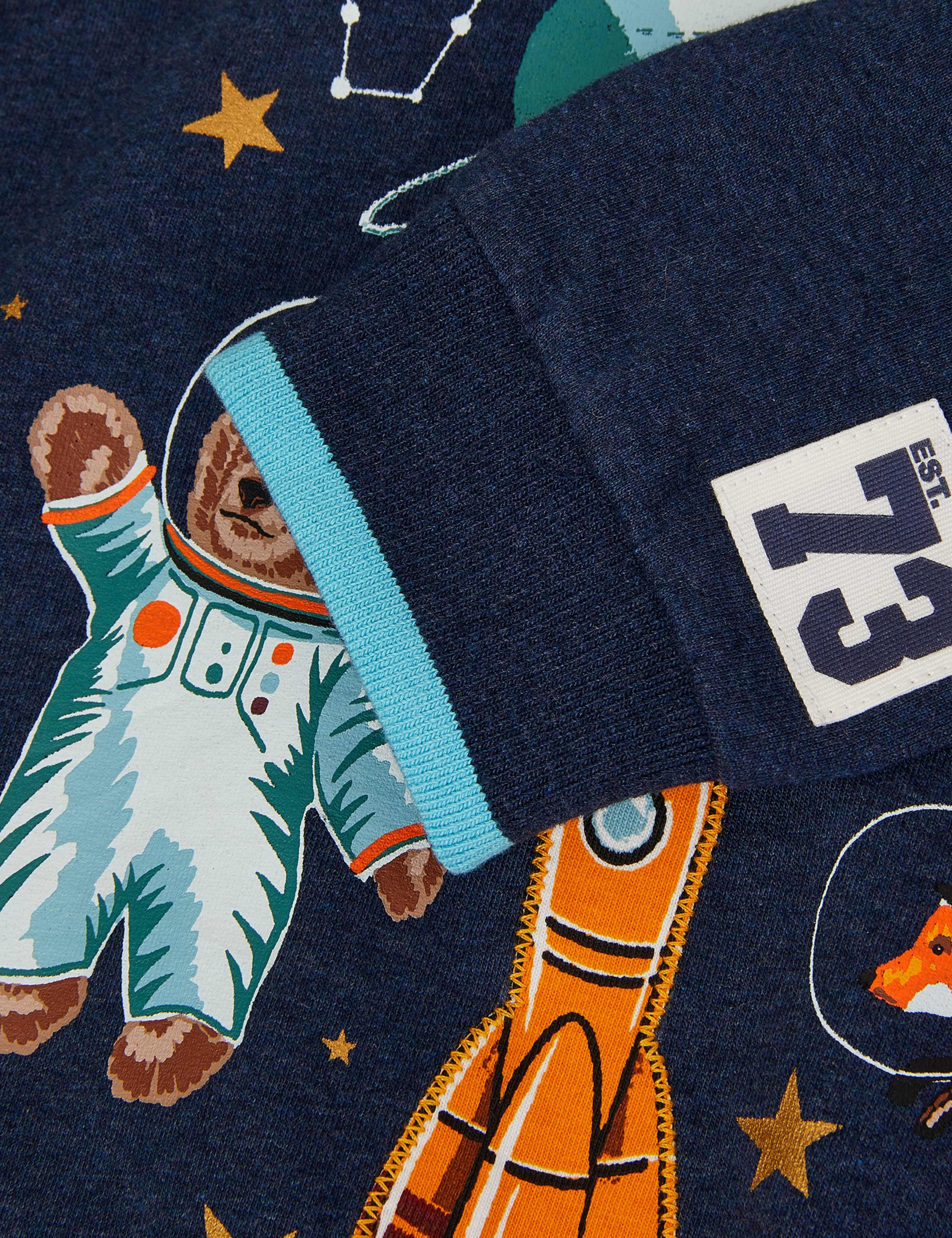 Pure Cotton Glow In The Dark Space Hoodie (2-13 Yrs) 3 of 3
