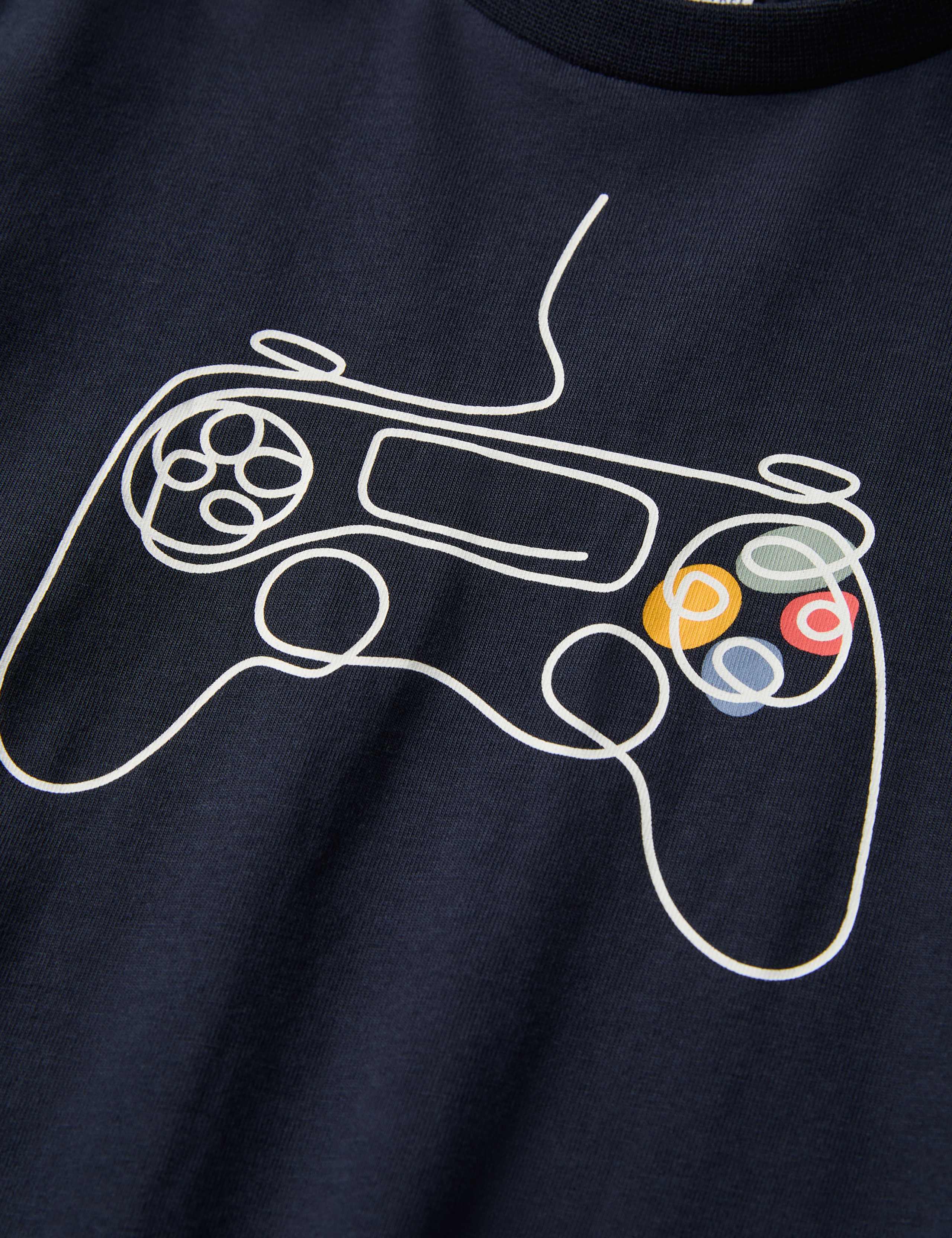 Cotton Rich Gamer Print Top (1-10 Yrs) 4 of 4