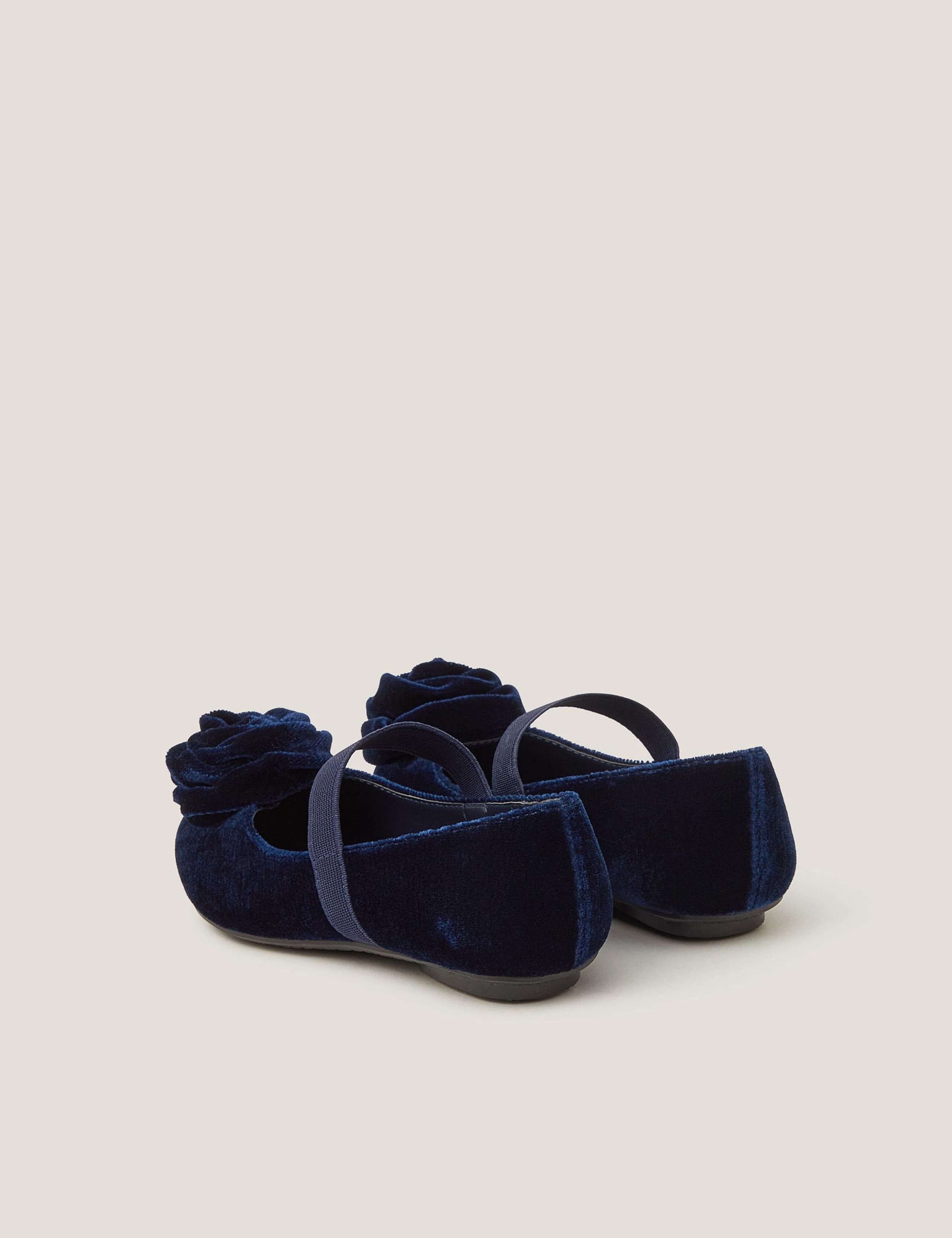 Kids' Velvet Ballet Pumps (7 Small - 3 Large) 2 of 3