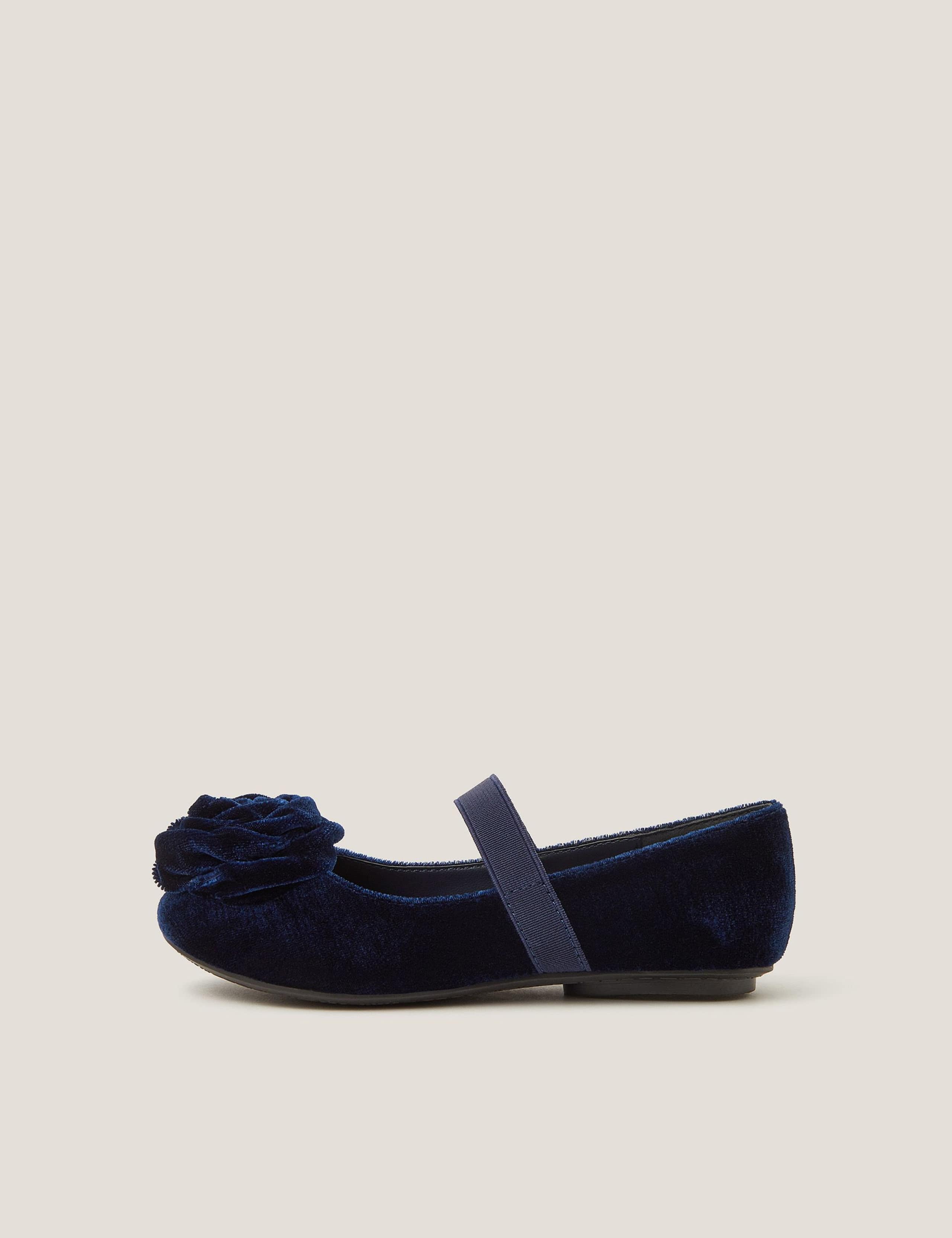 Kids' Velvet Ballet Pumps (7 Small - 3 Large) 3 of 3