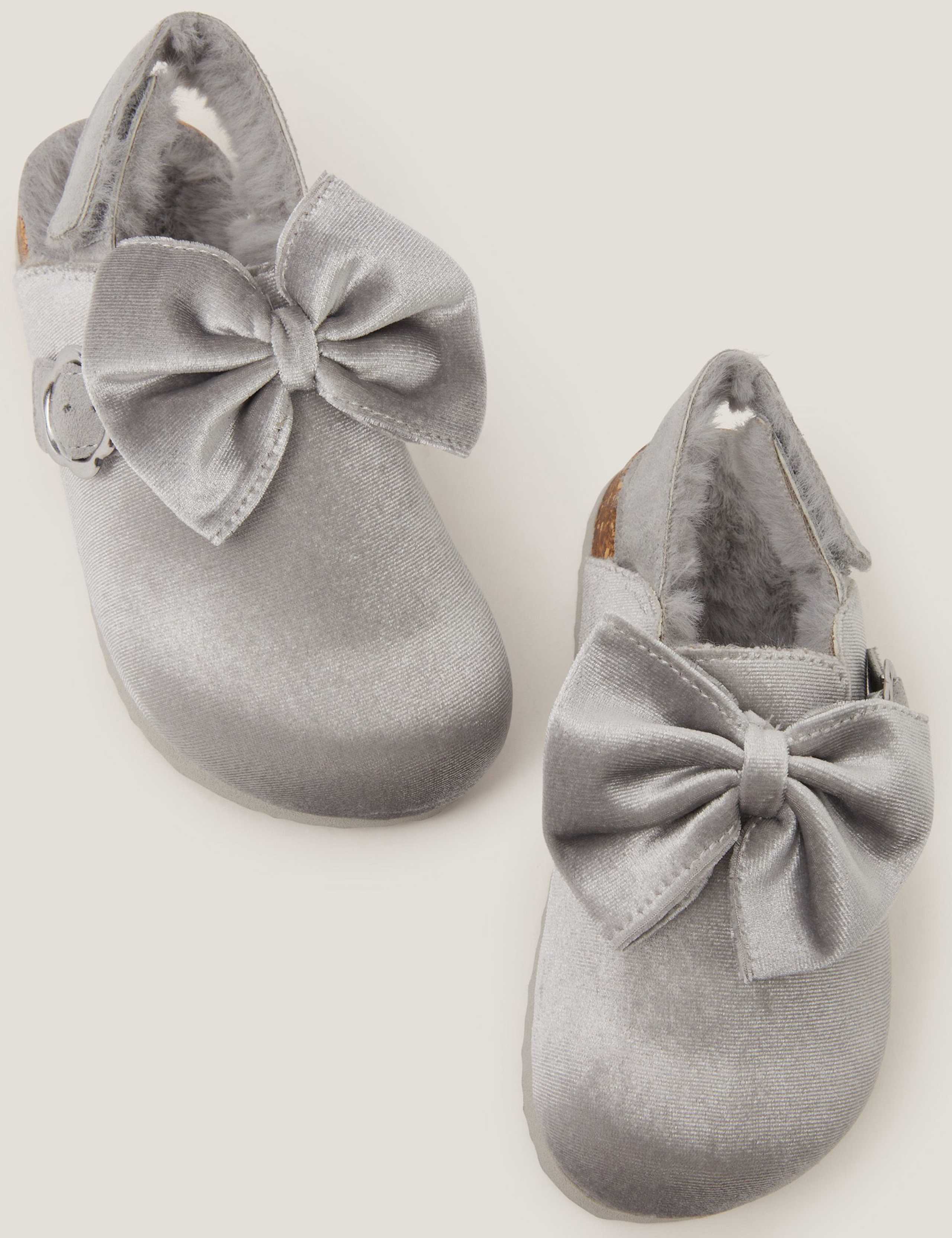 Kids' Velour Bow Buckle Clogs (7 Small - 4 Large) 2 of 2