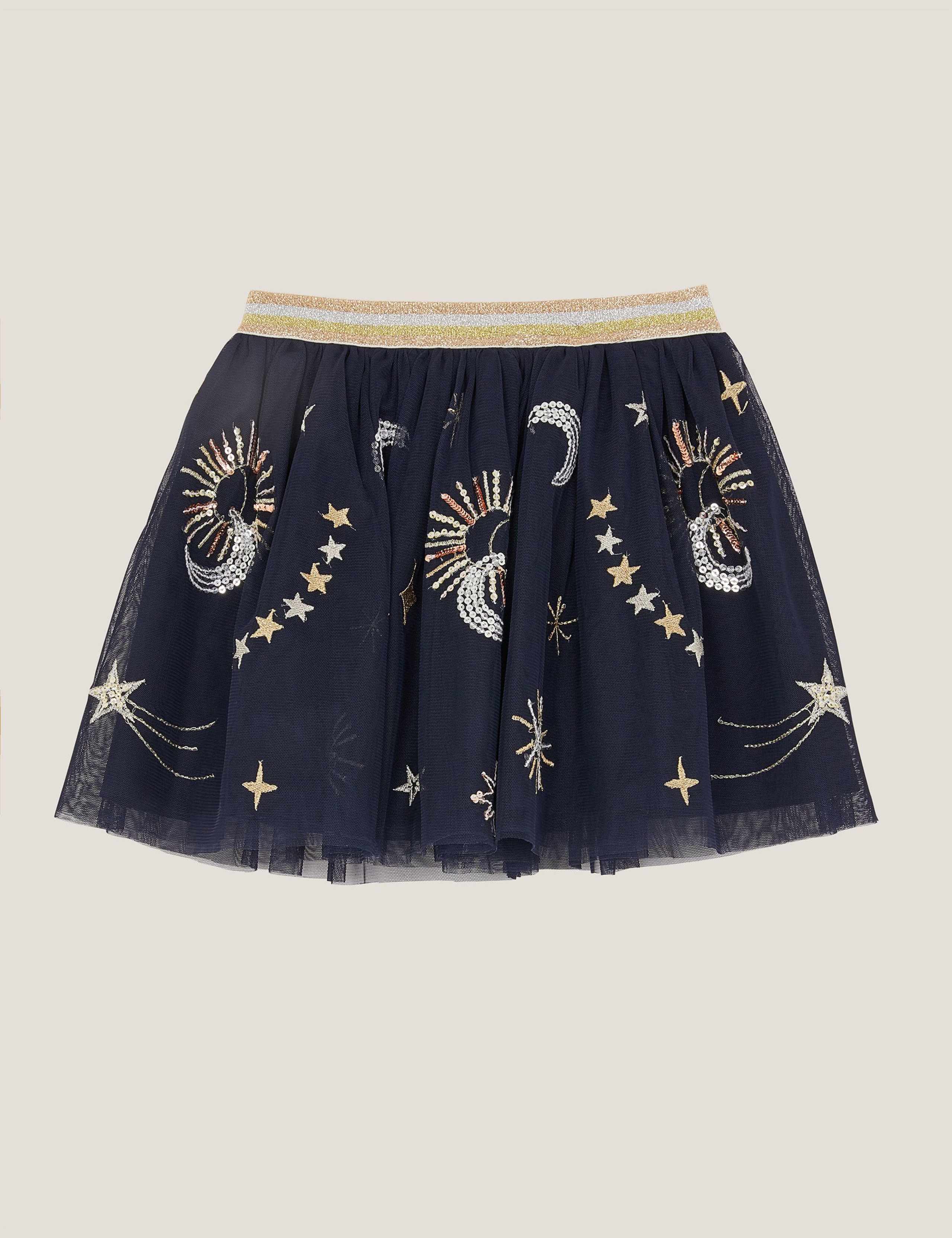 Moon and Stars Embellished Mesh Skirt (3-13 Yrs) 3 of 4