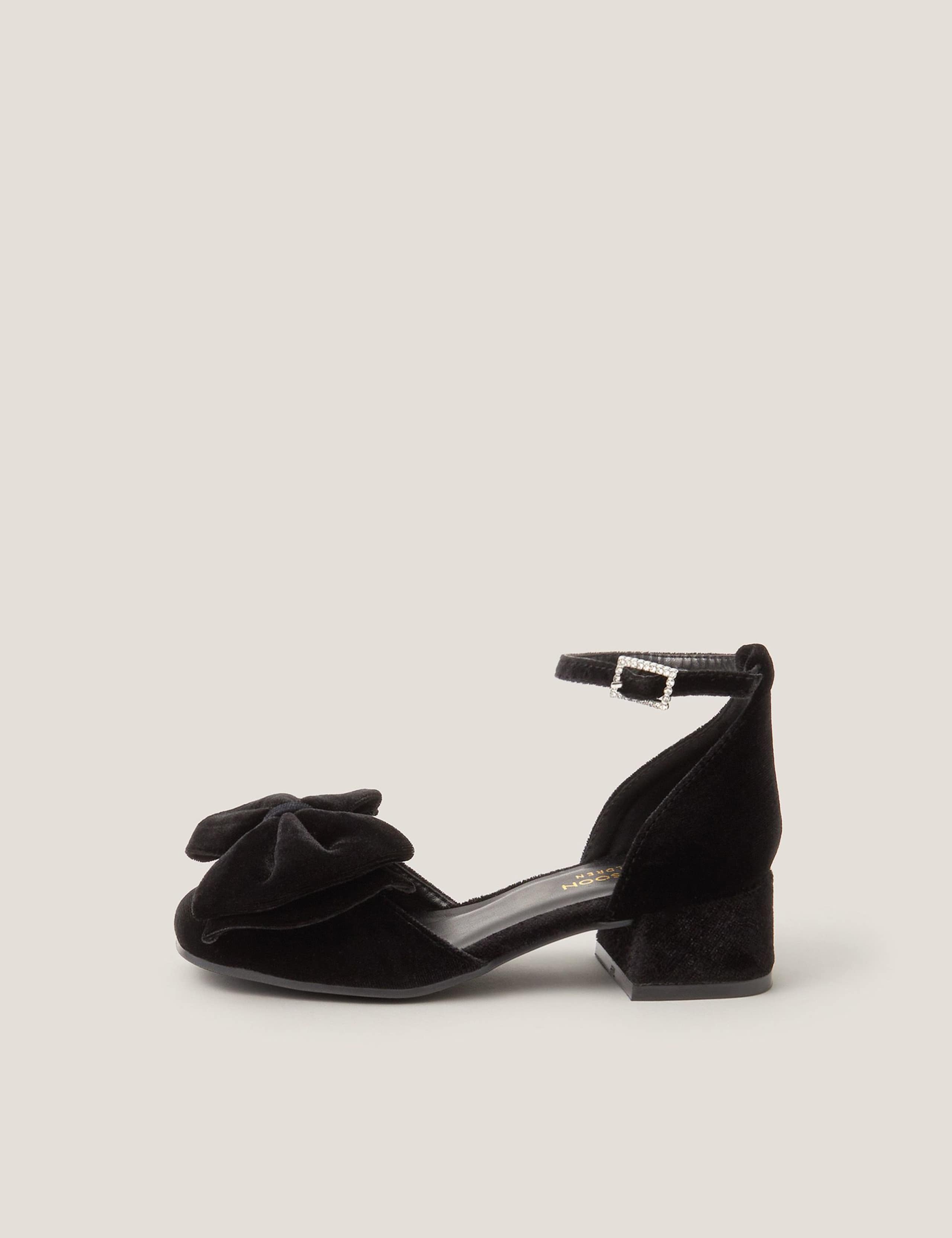 Kids' Velvet Bow Sandals (7 Small - 2 Large) 3 of 3