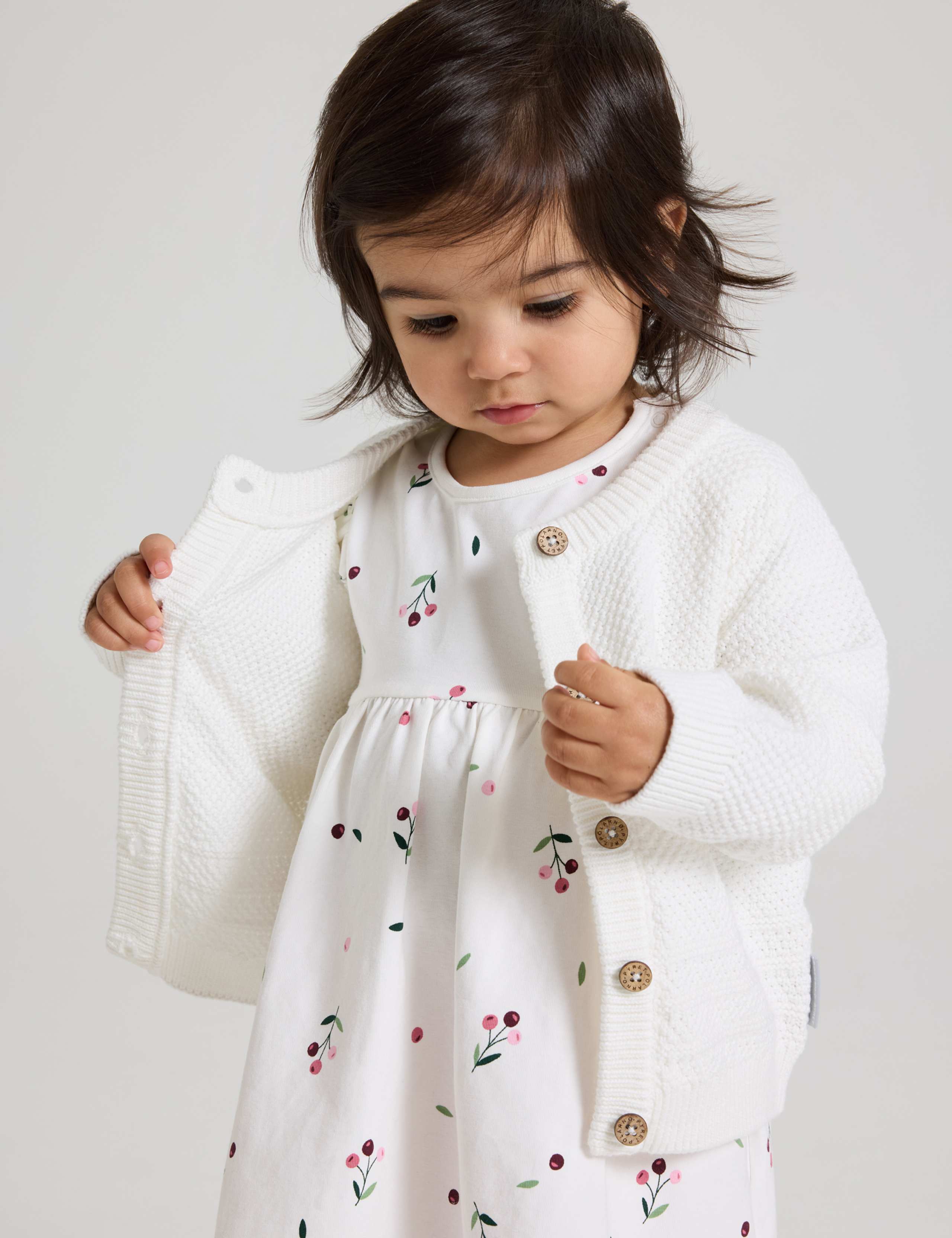 Cotton Rich Floral Dress (1-12 Mths) 4 of 5