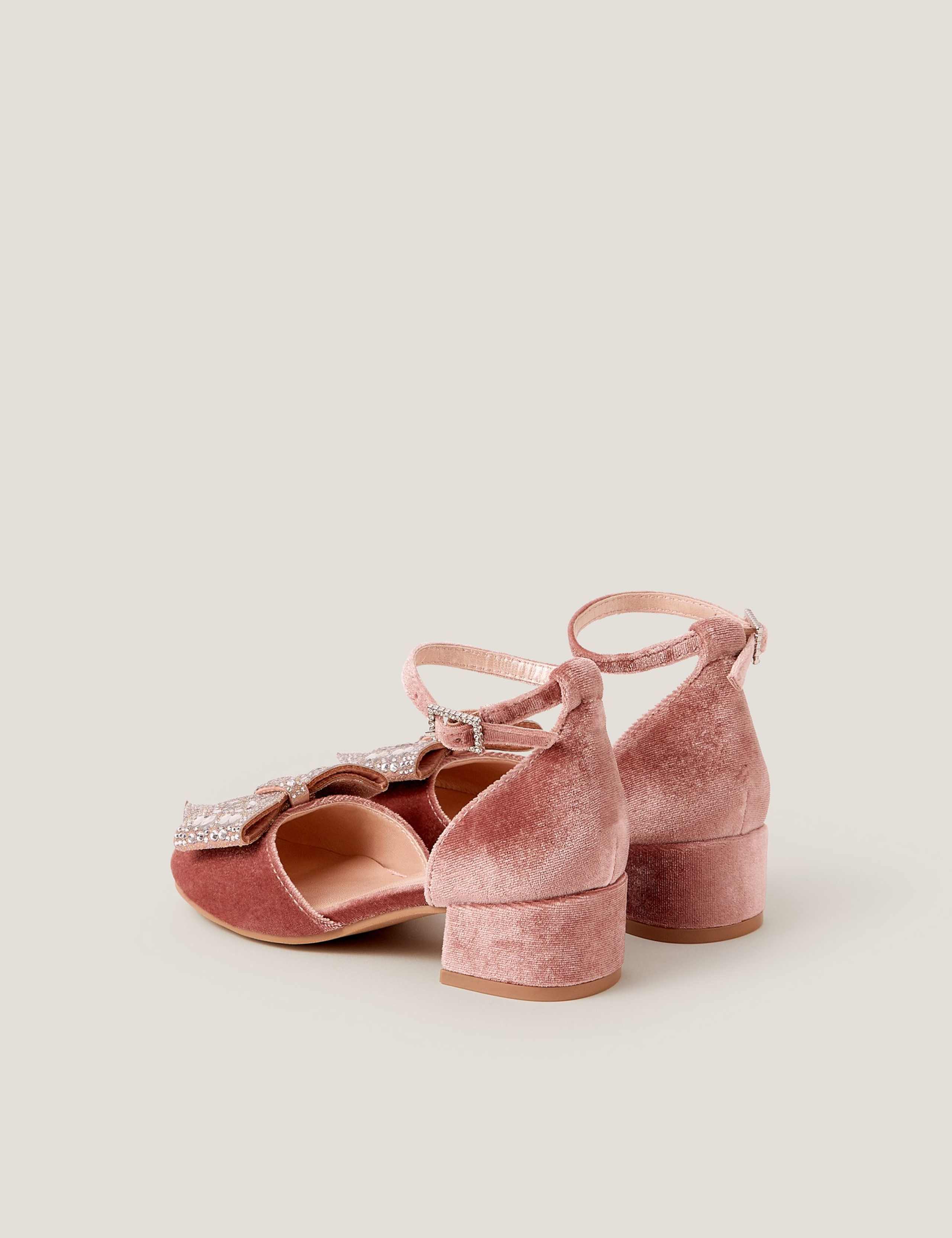 Kids' Velvet Bow Party Shoes (7 Small - 3 Large) 2 of 3