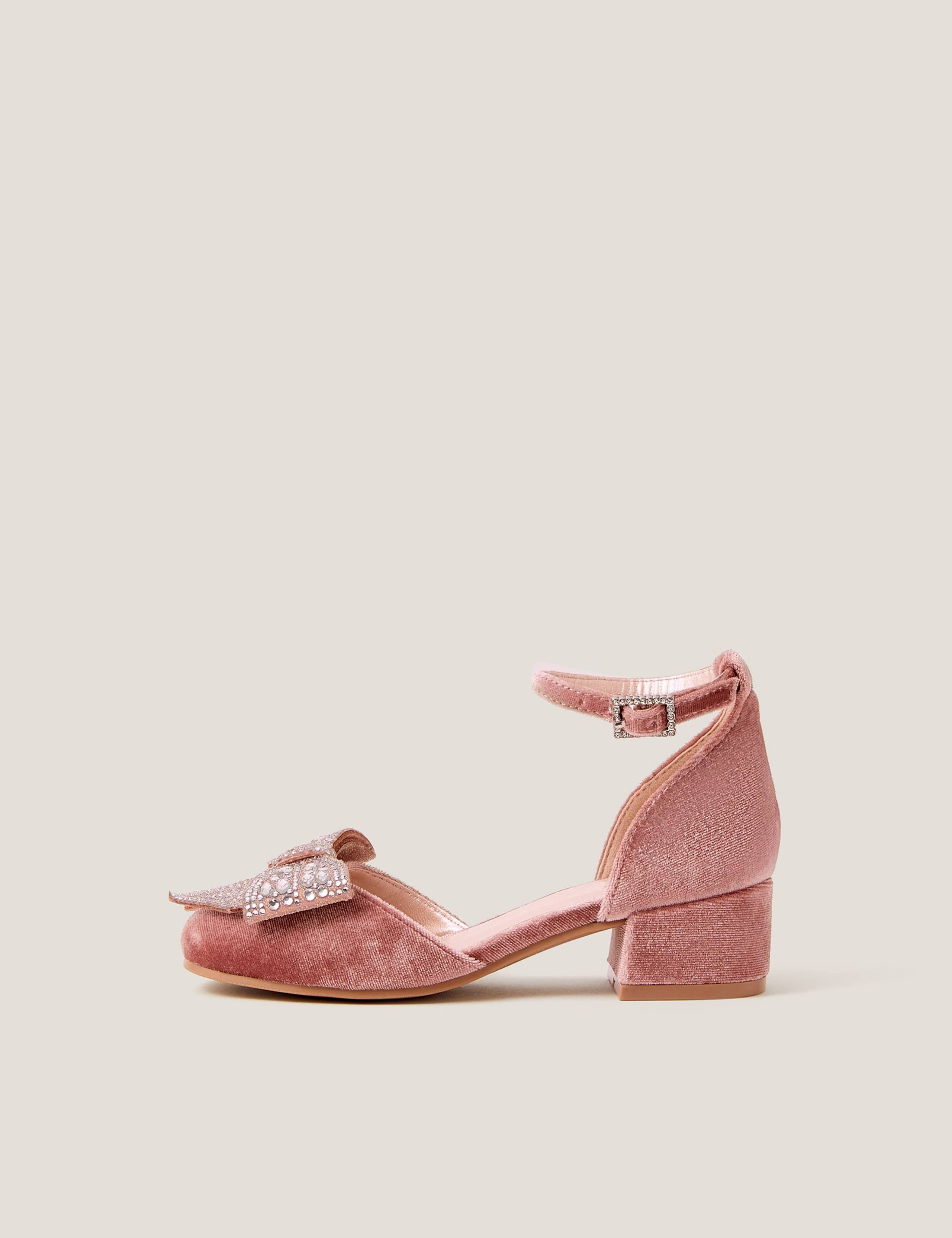 Kids' Velvet Bow Party Shoes (7 Small - 3 Large) 3 of 3